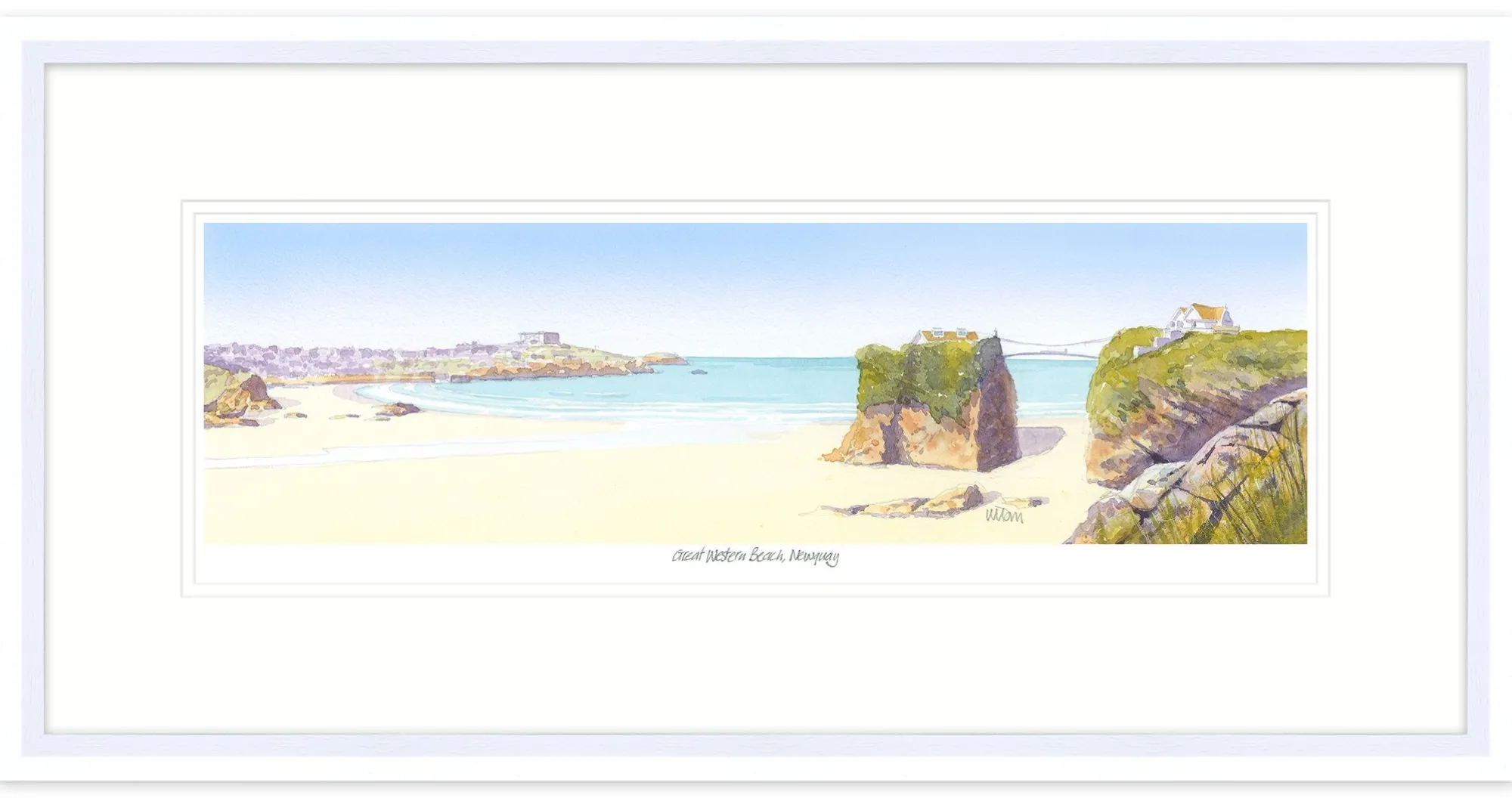 Newquay|Cornwall*Whistlefish Towan Beach Framed Print