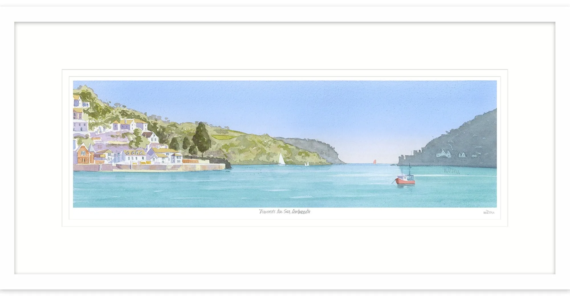 Dartmouth|Devon*Whistlefish Towards The Sea Dartmouth Framed Print