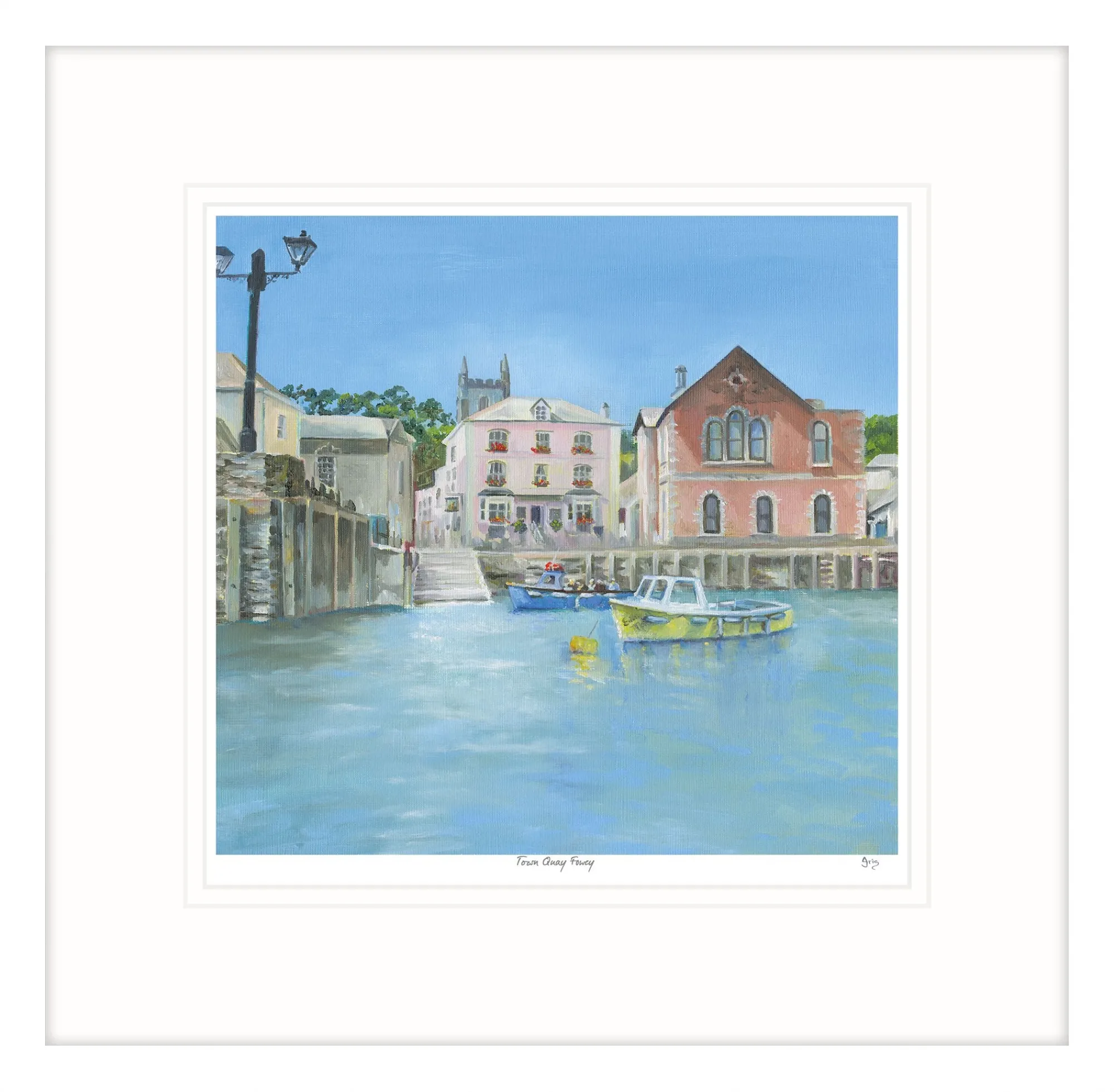 Fowey|Cornwall*Whistlefish Town Quay, Fowey Framed Print