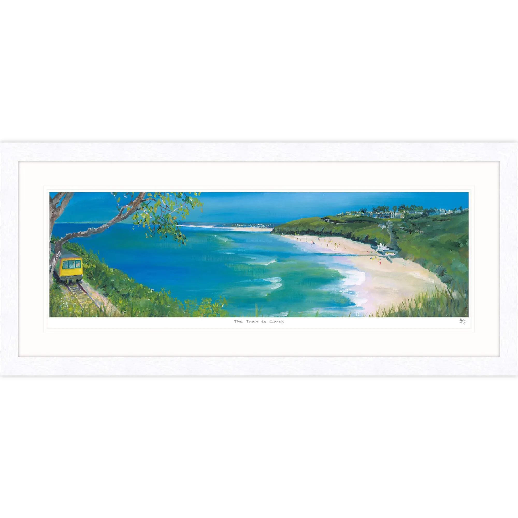 Cornwall|Coastal Scenes*Whistlefish Train To Carbis Framed Print