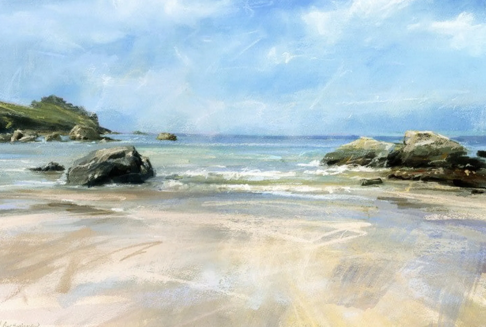Unframed Prints*Whistlefish Treen Cove Nr Zennor Art Print