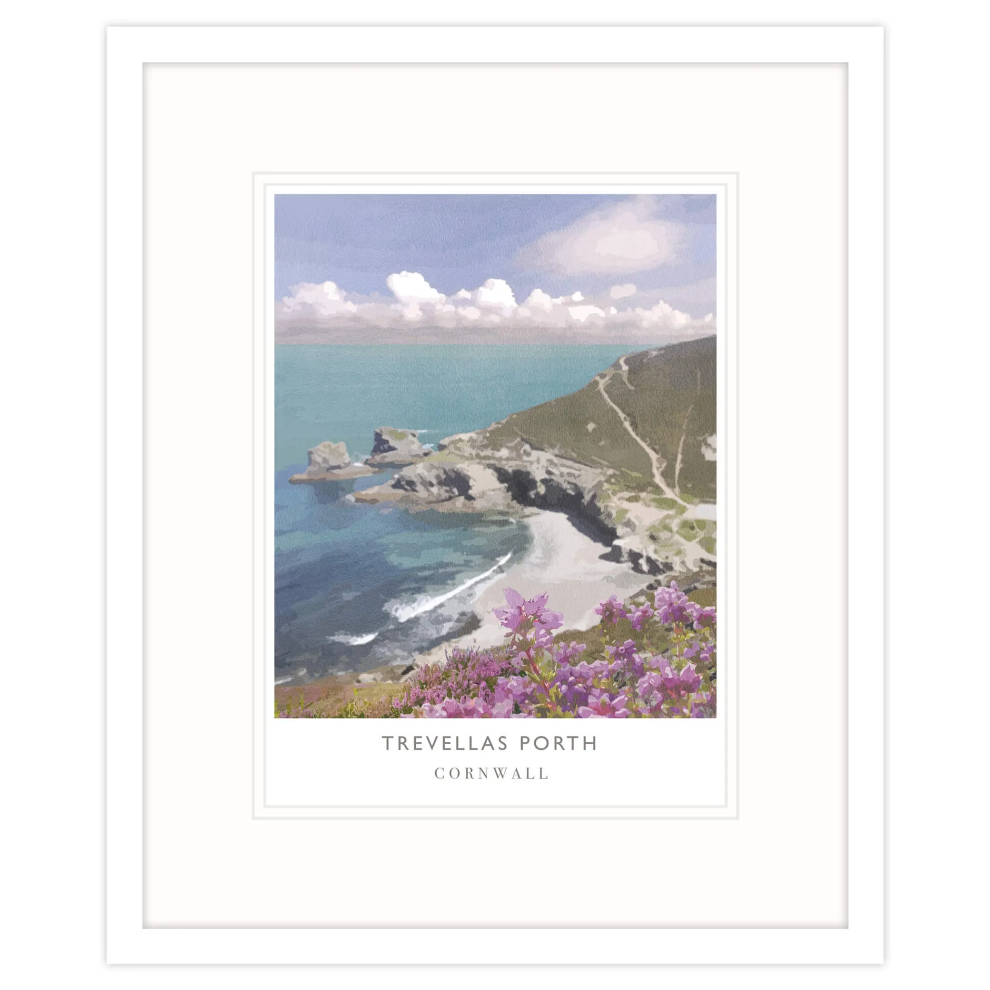 Cornwall|Travel*Whistlefish Trevellas Porth Framed Print