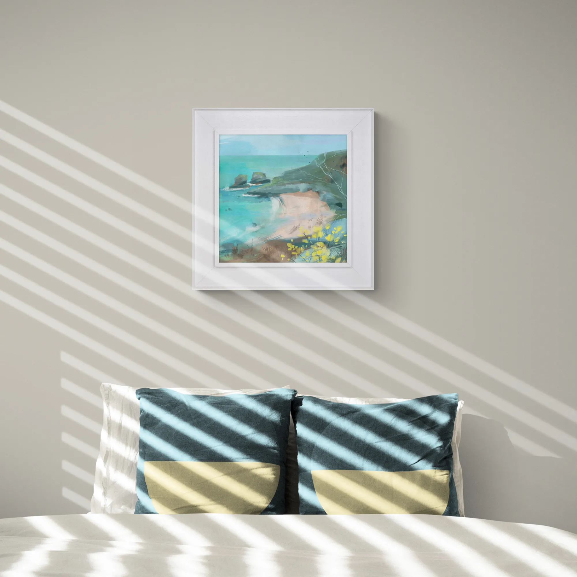 Cornwall|Floral & Flowers*Whistlefish Trevellas Porth Tray Framed Canvas