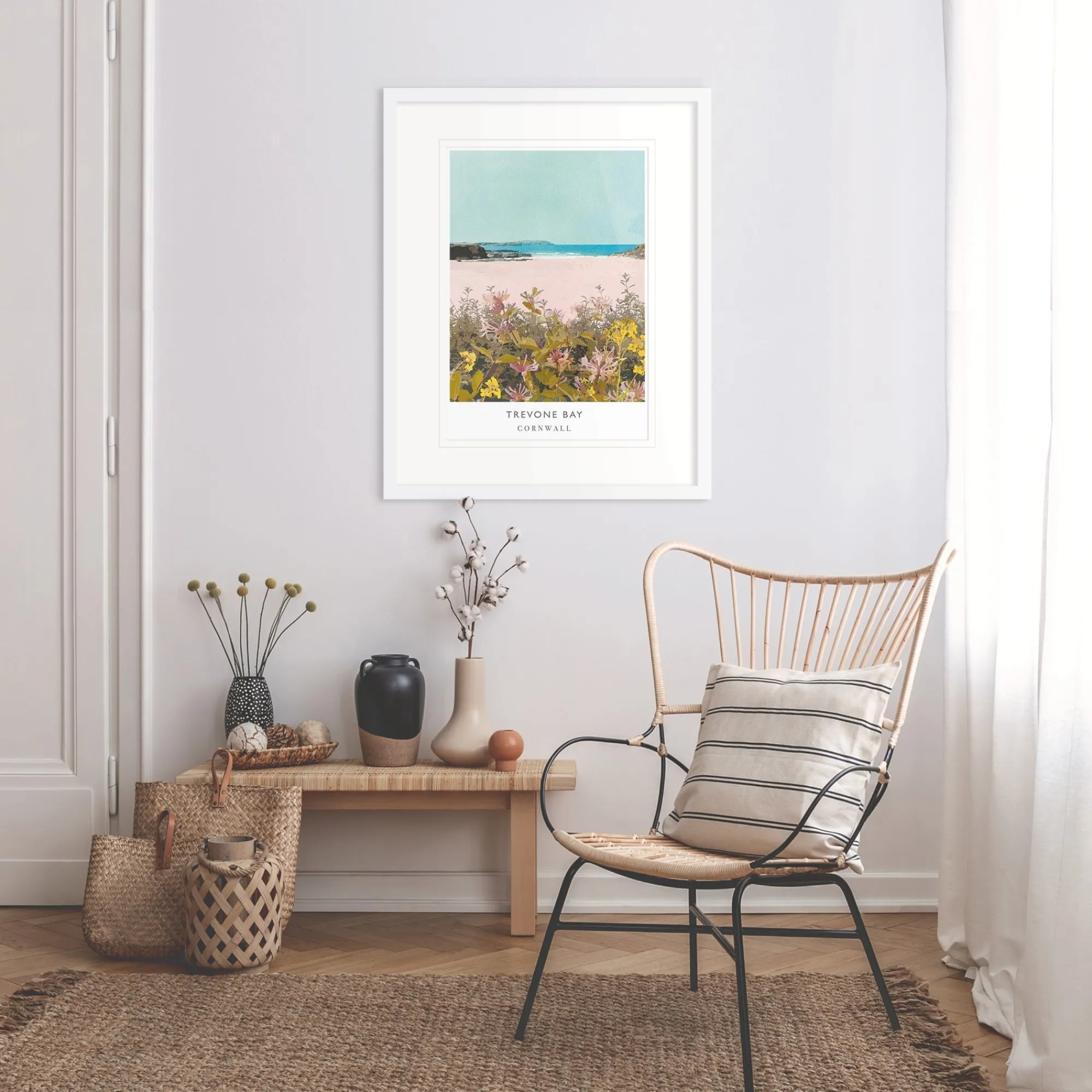 Unframed Prints*Whistlefish Trevone Bay Floral Art Print