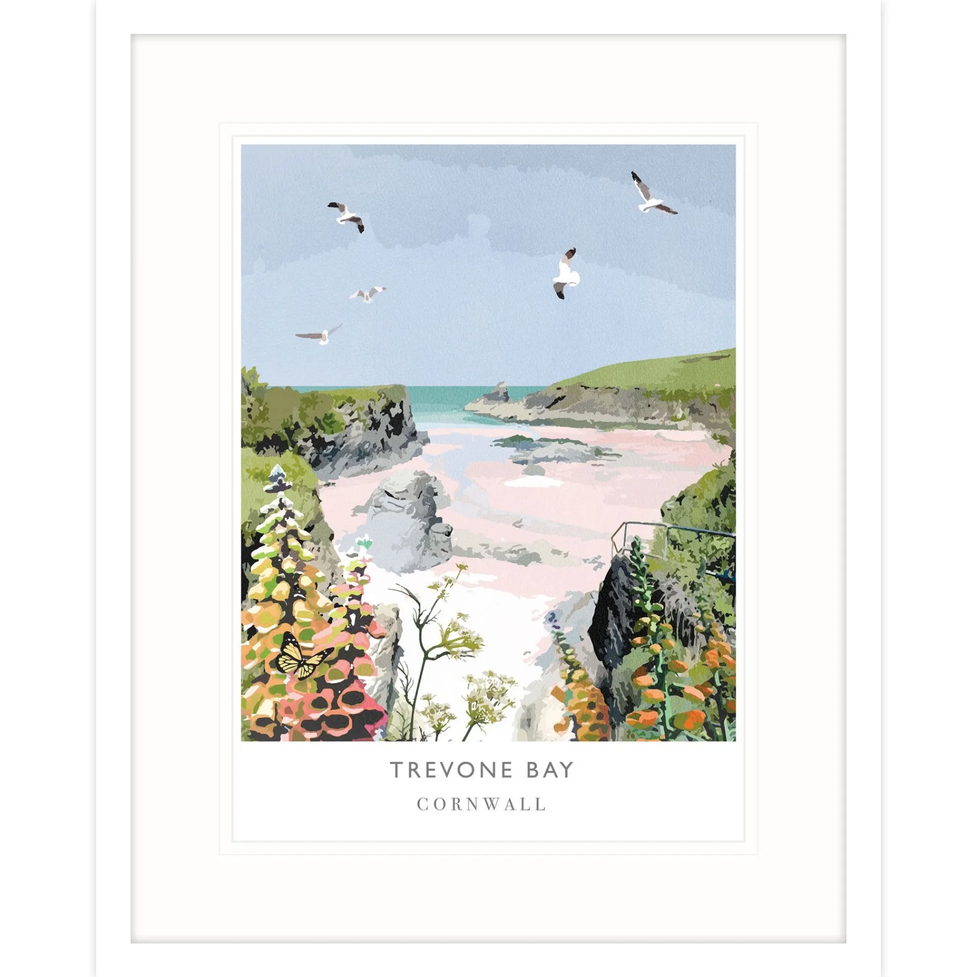 Travel|Framed Prints*Whistlefish Trevone Bay Framed Print
