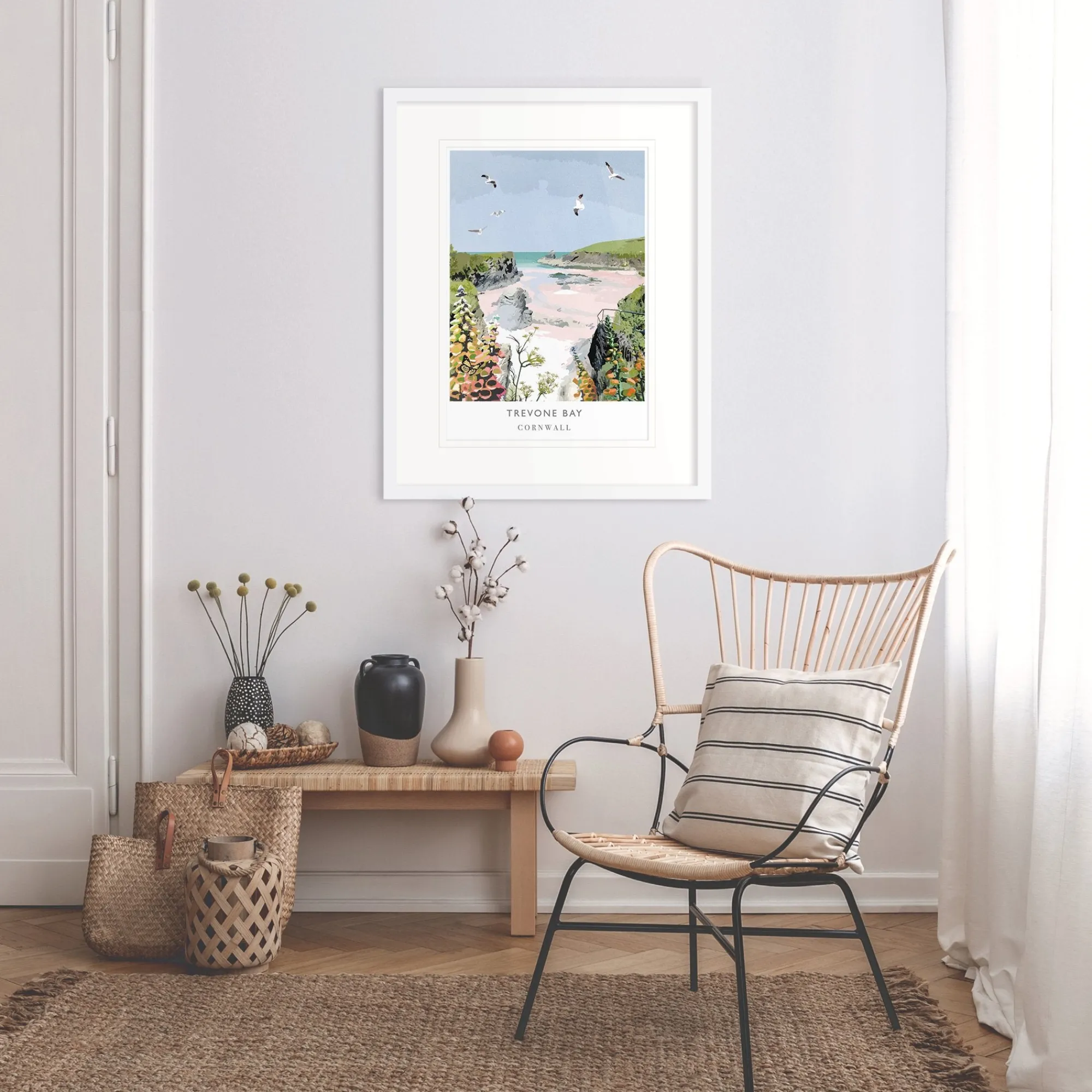 Travel|Framed Prints*Whistlefish Trevone Bay Framed Print