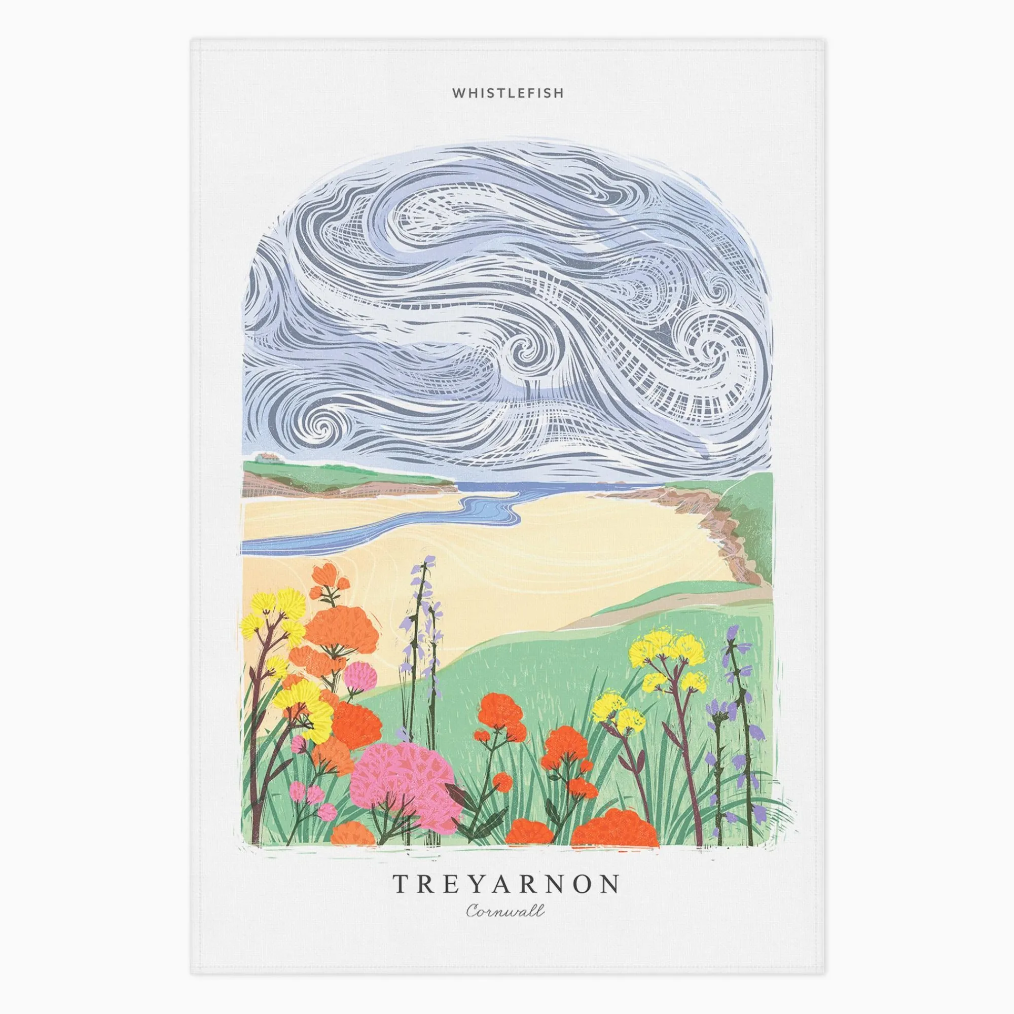 Under £20|Under £10*Whistlefish Treyarnon Arched Lino Tea Towel