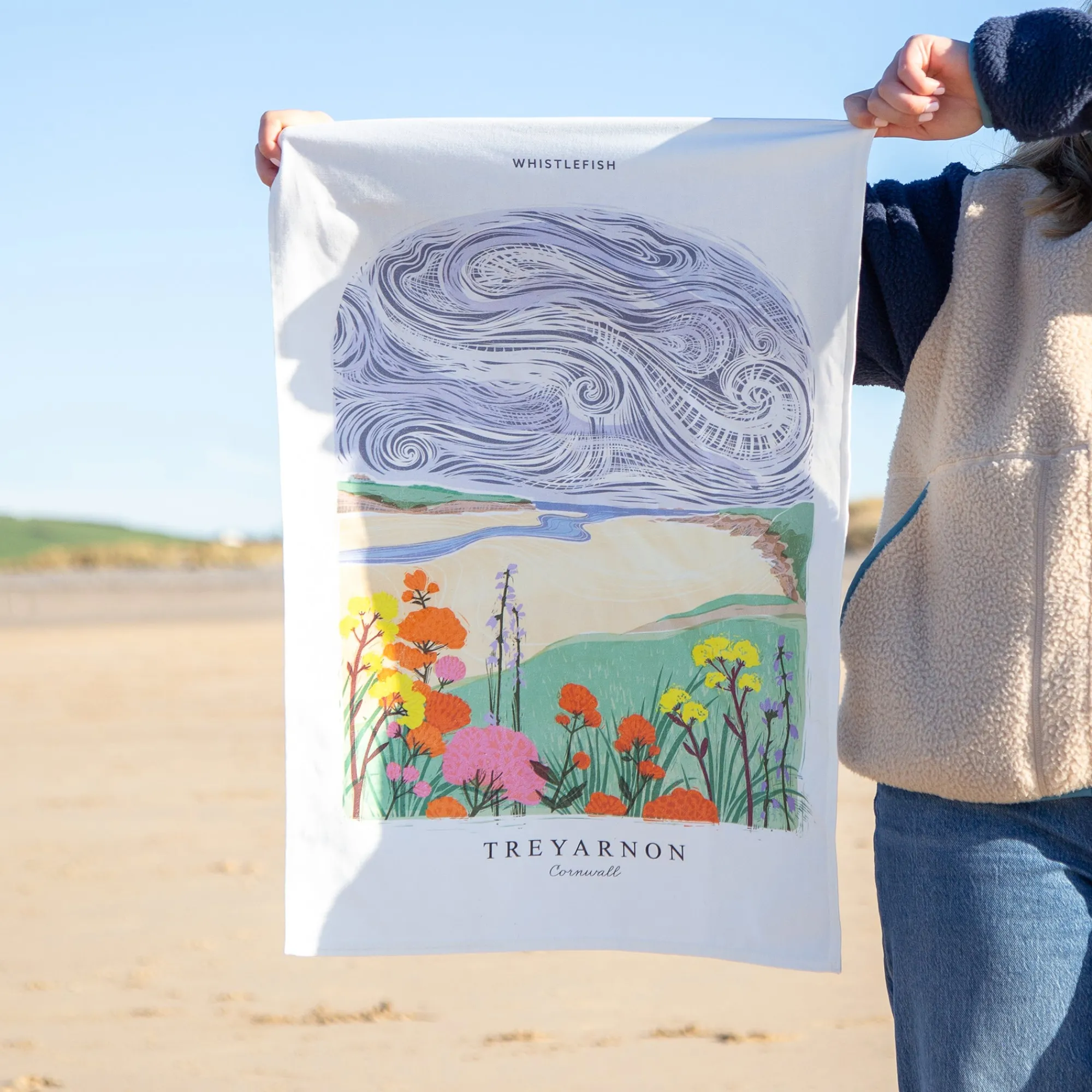 Under £20|Under £10*Whistlefish Treyarnon Arched Lino Tea Towel