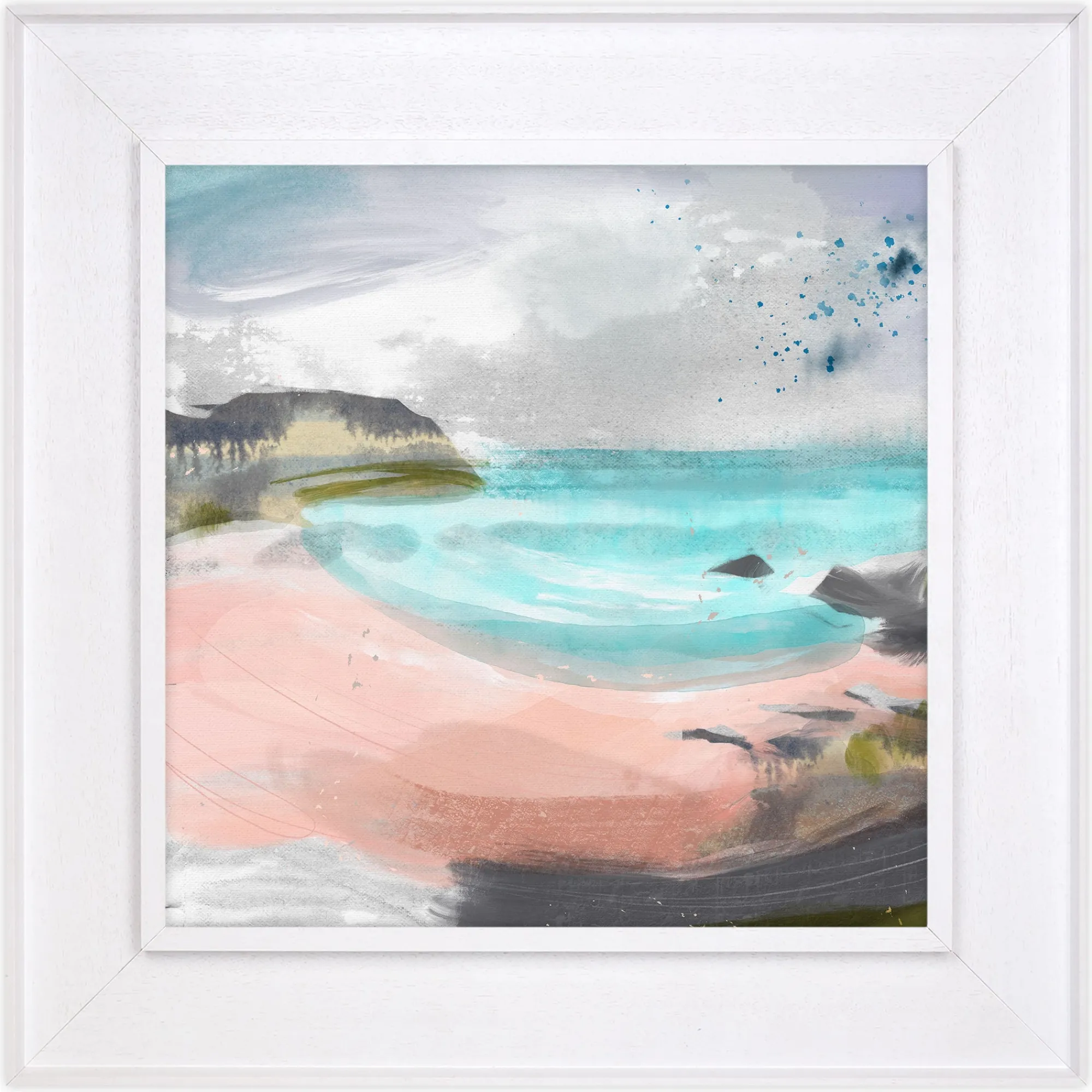Cornwall|Coastal Scenes*Whistlefish Treyarnon Tray Framed Canvas