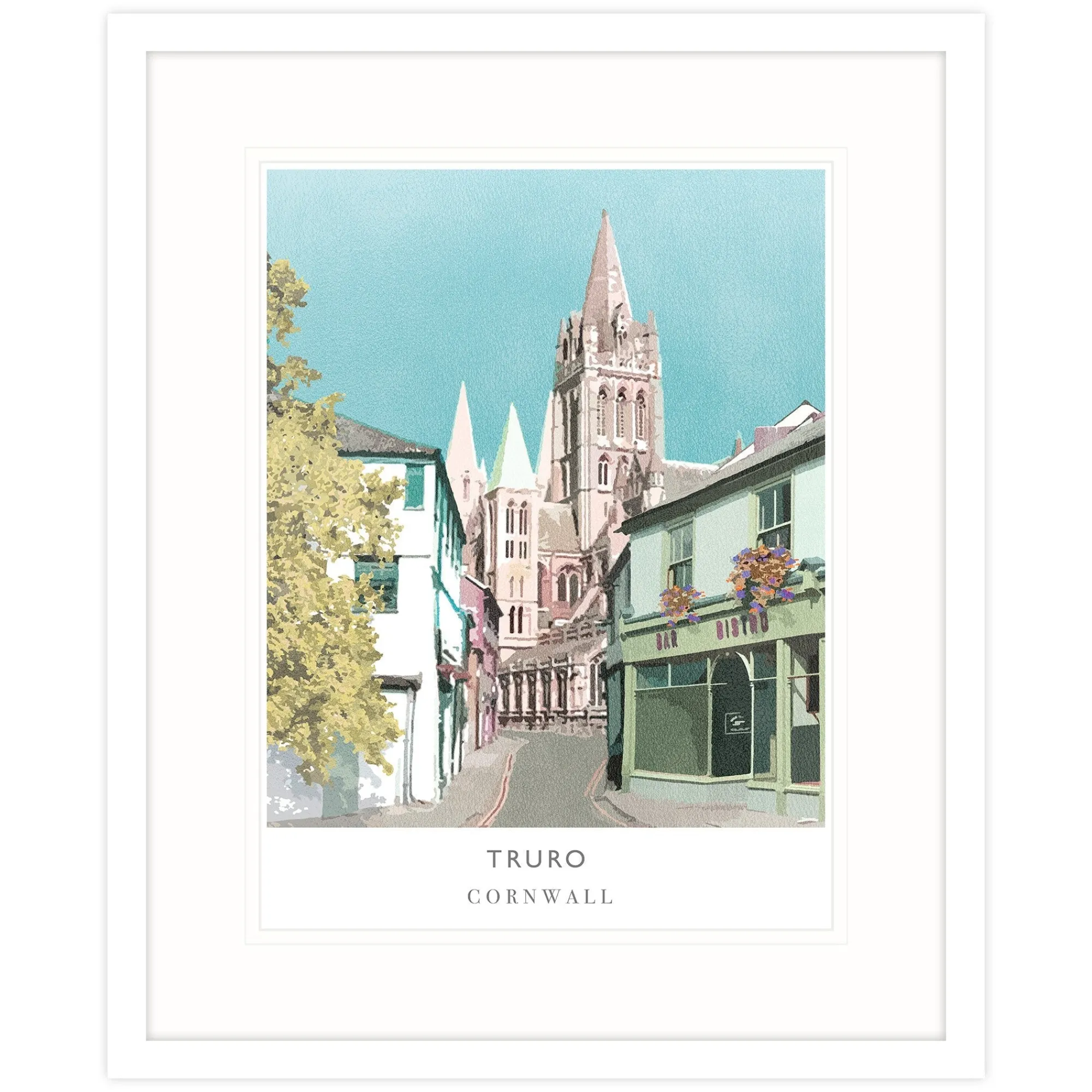 Cornwall|Travel*Whistlefish Truro Framed Print