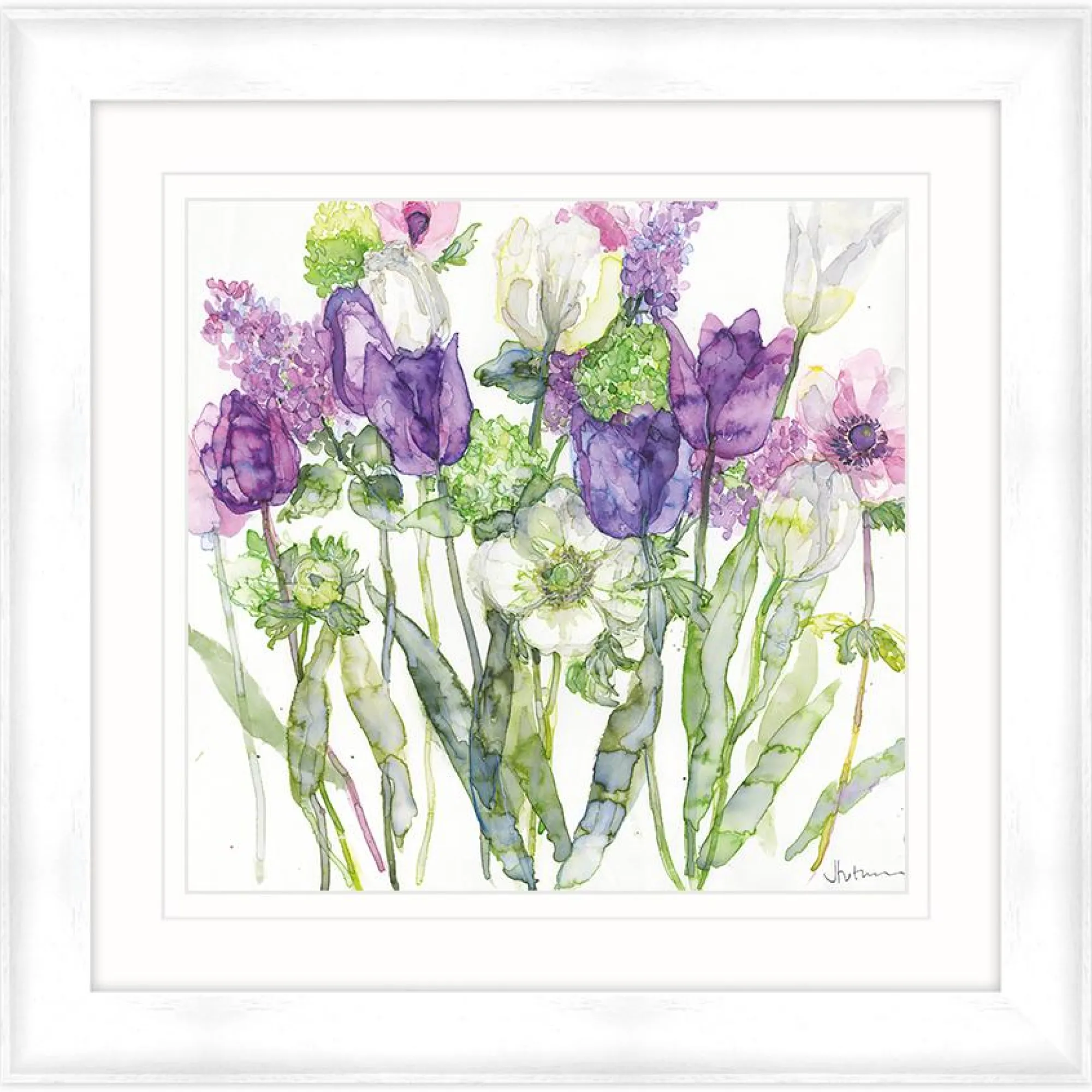 Framed Prints*Whistlefish Tulips, Lilacs & Anemone Framed Print