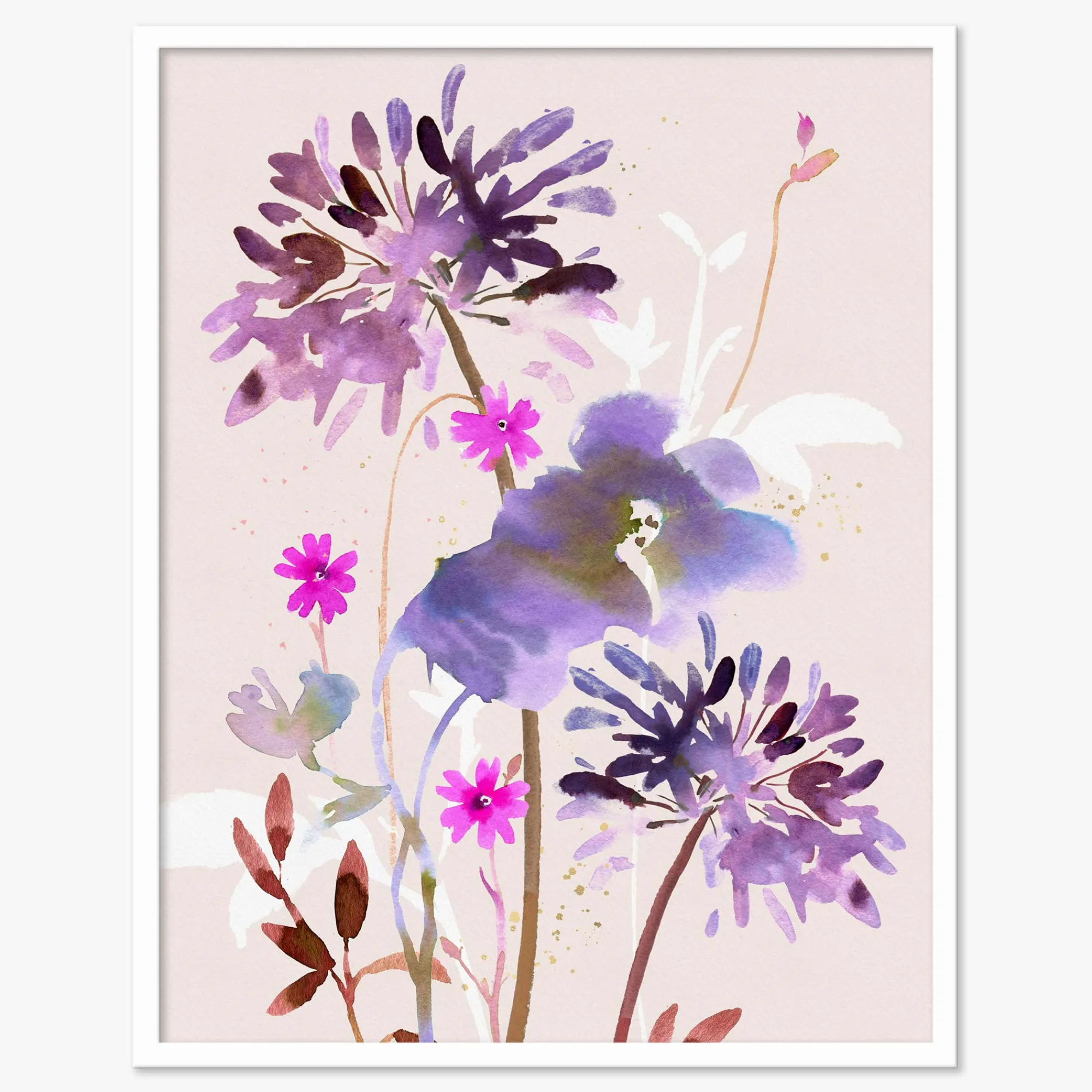 Floral & Flowers|Framed Prints*Whistlefish Twilight Garden Glow Medium Framed Print
