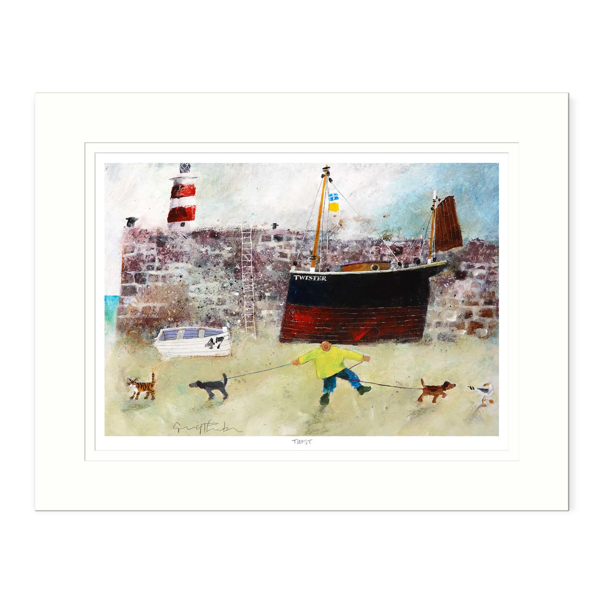 Mounted Prints*Whistlefish Twist Large Mounted Print