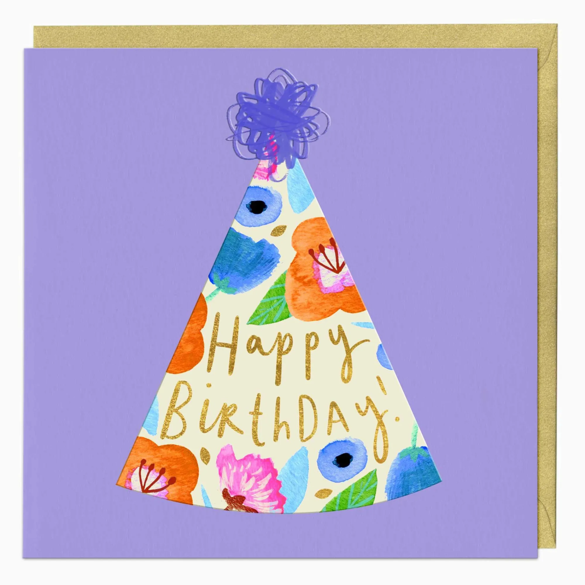 Birthday|For Children*Whistlefish Vibrant Party Hat Birthday Card