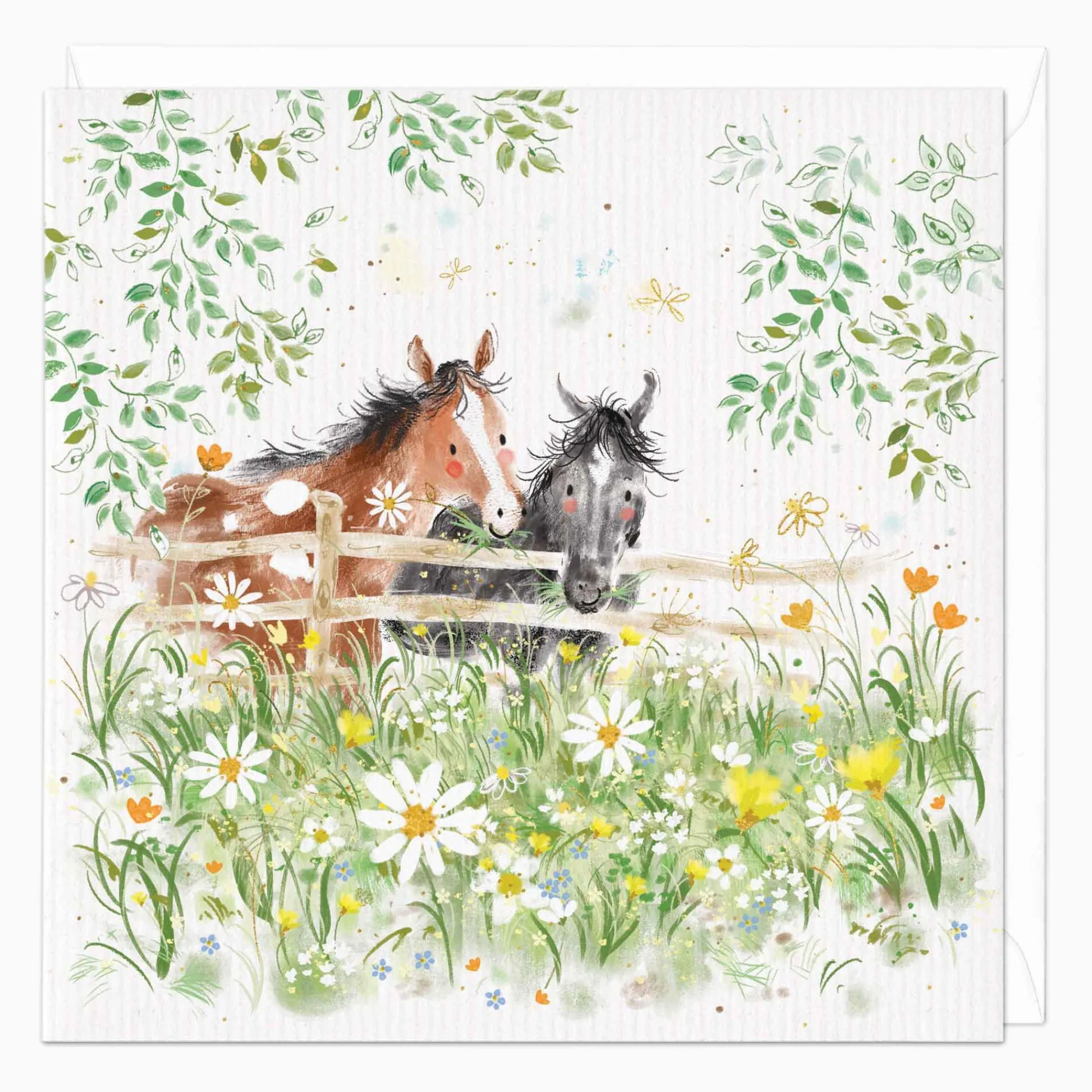 Just To Say*Whistlefish Watching Horses Art Card