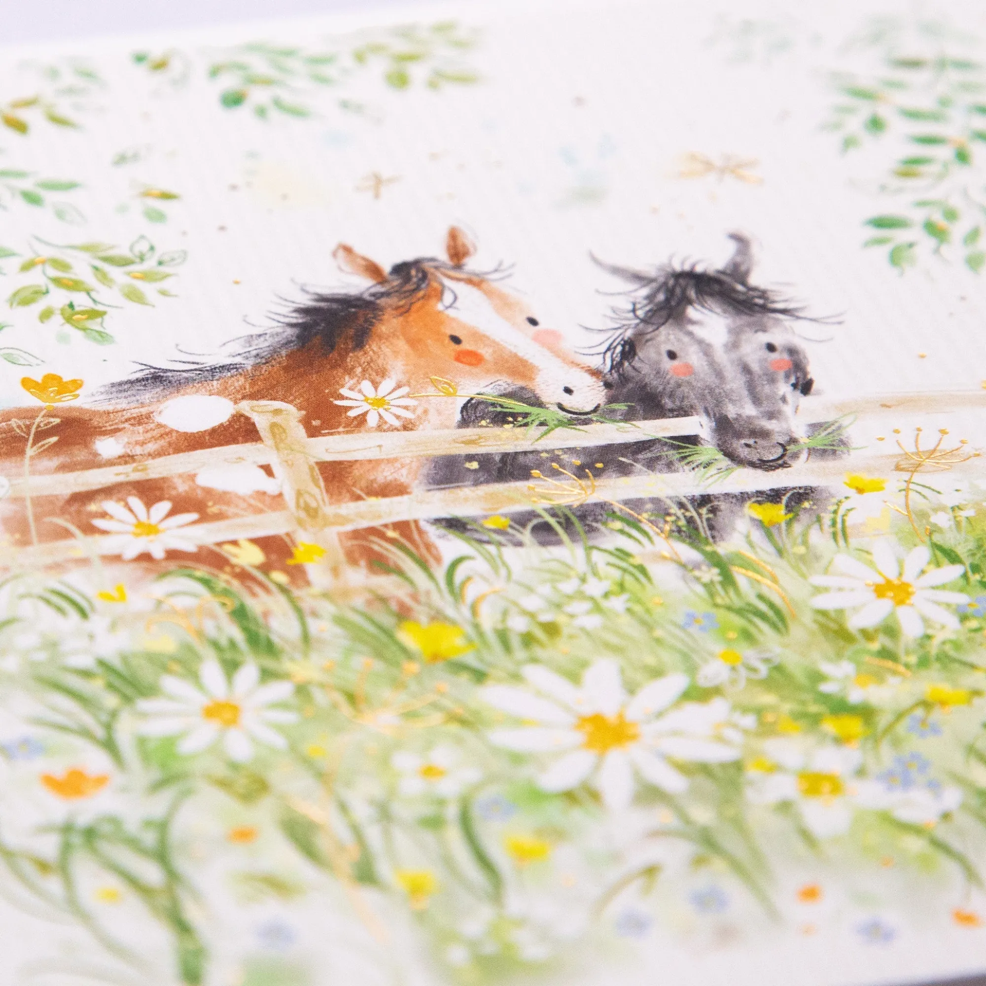Just To Say*Whistlefish Watching Horses Art Card