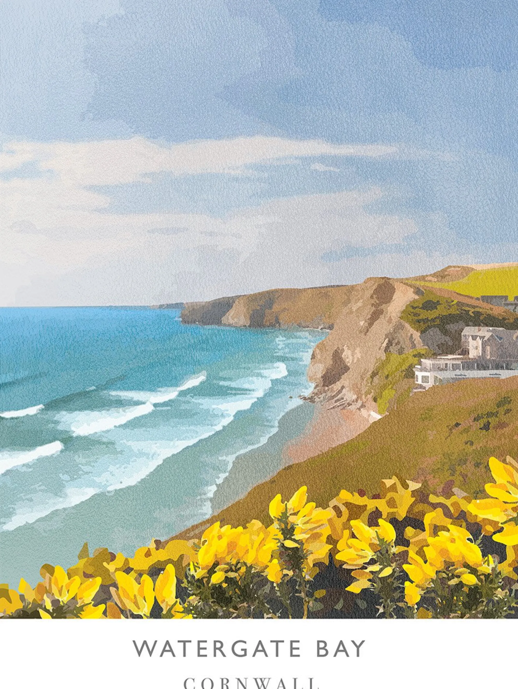 Unframed Prints*Whistlefish Watergate Bay Large Art Print