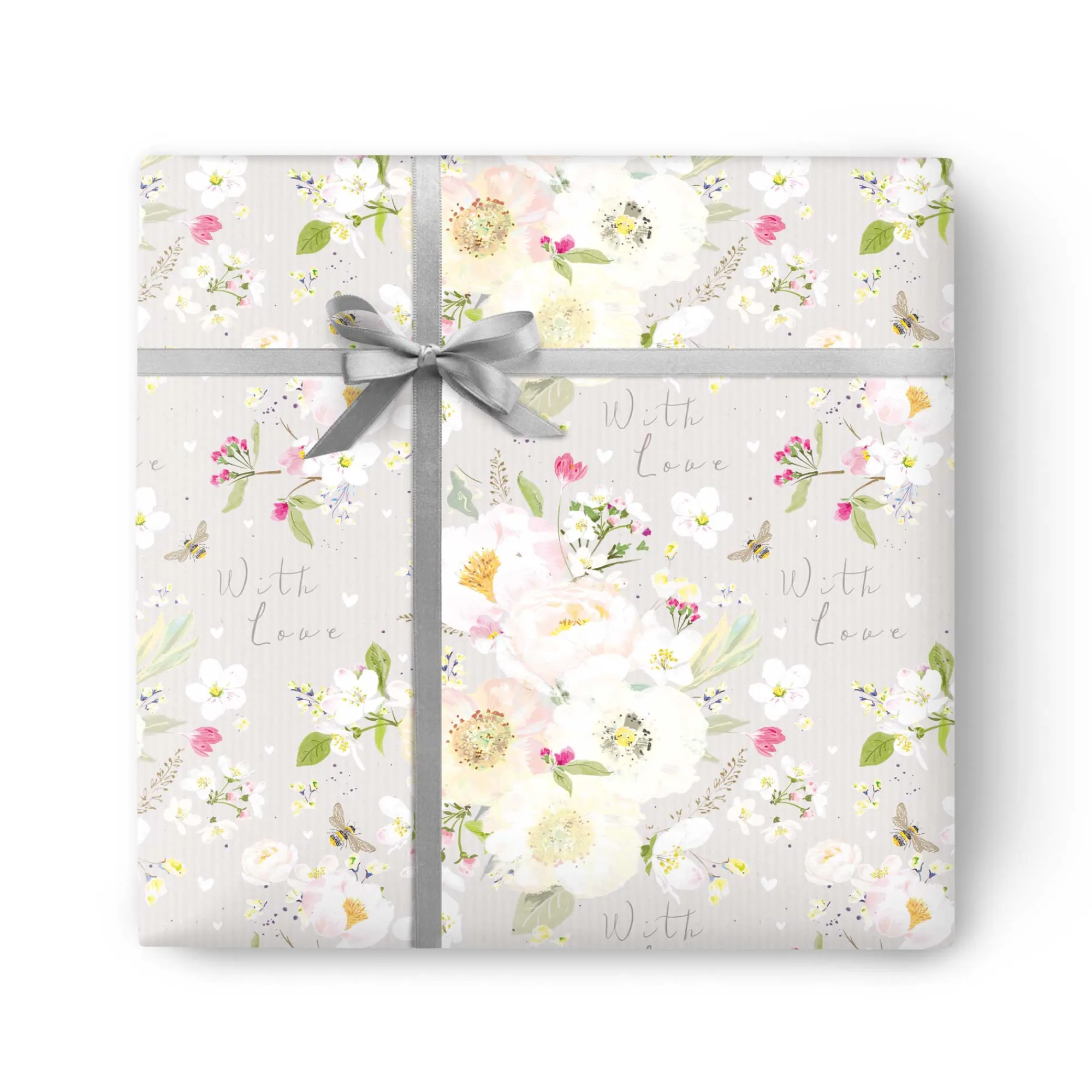 Gift Wrap|Birthday*Whistlefish Wedding Flowers Cream Wrapping Paper