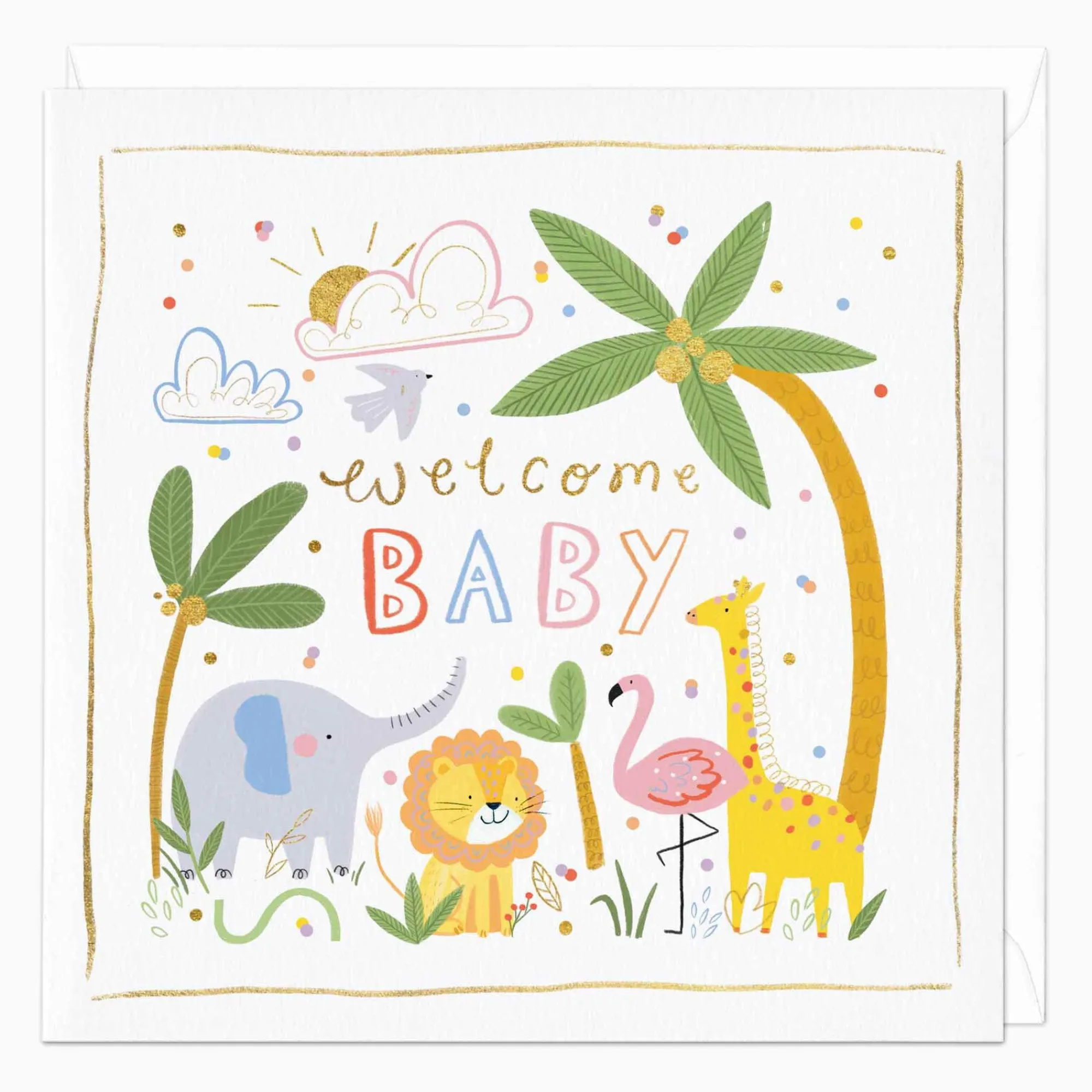 New Baby*Whistlefish Welcome Baby Safari Card