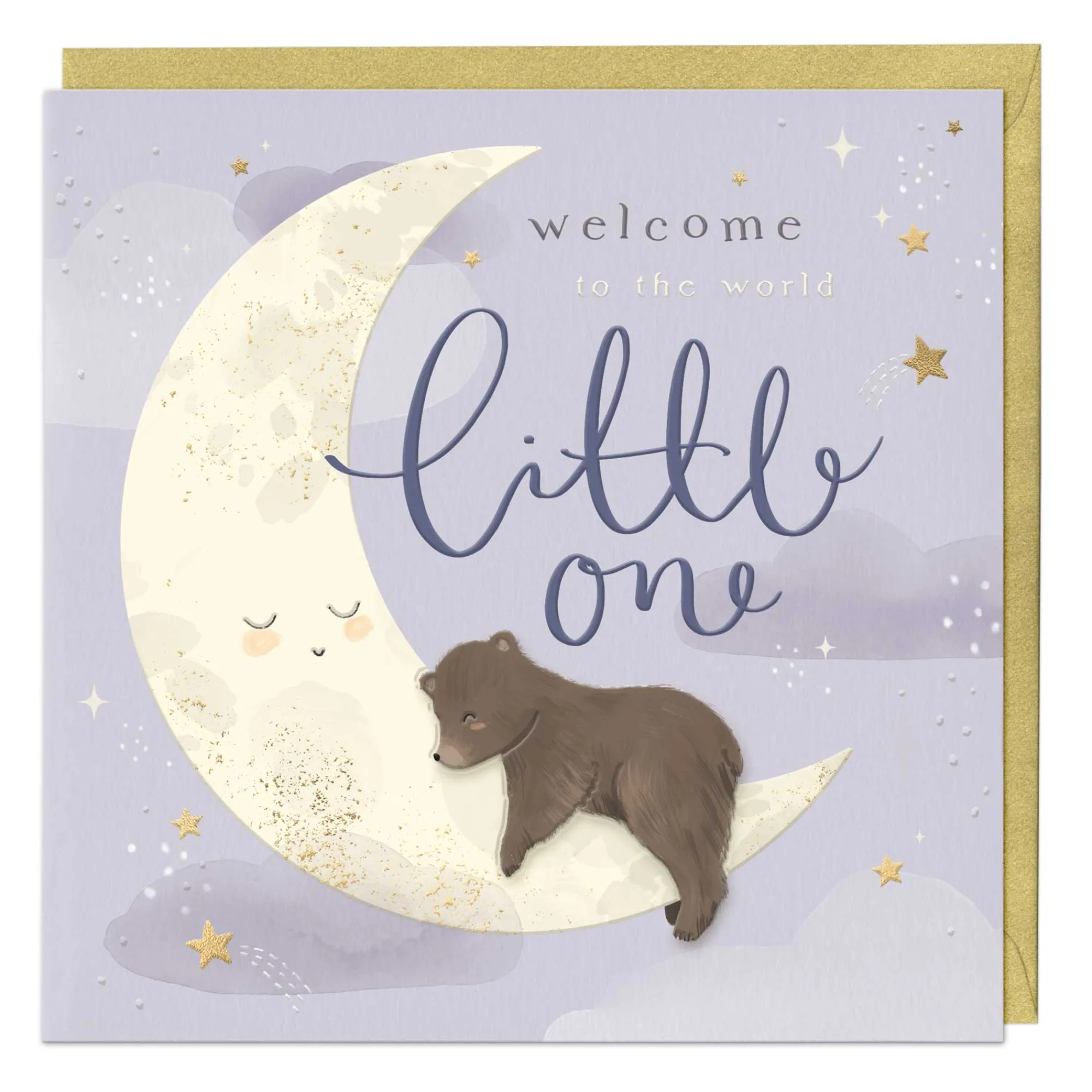 New Baby|For Children*Whistlefish Welcome Little One Bear Luxury Card
