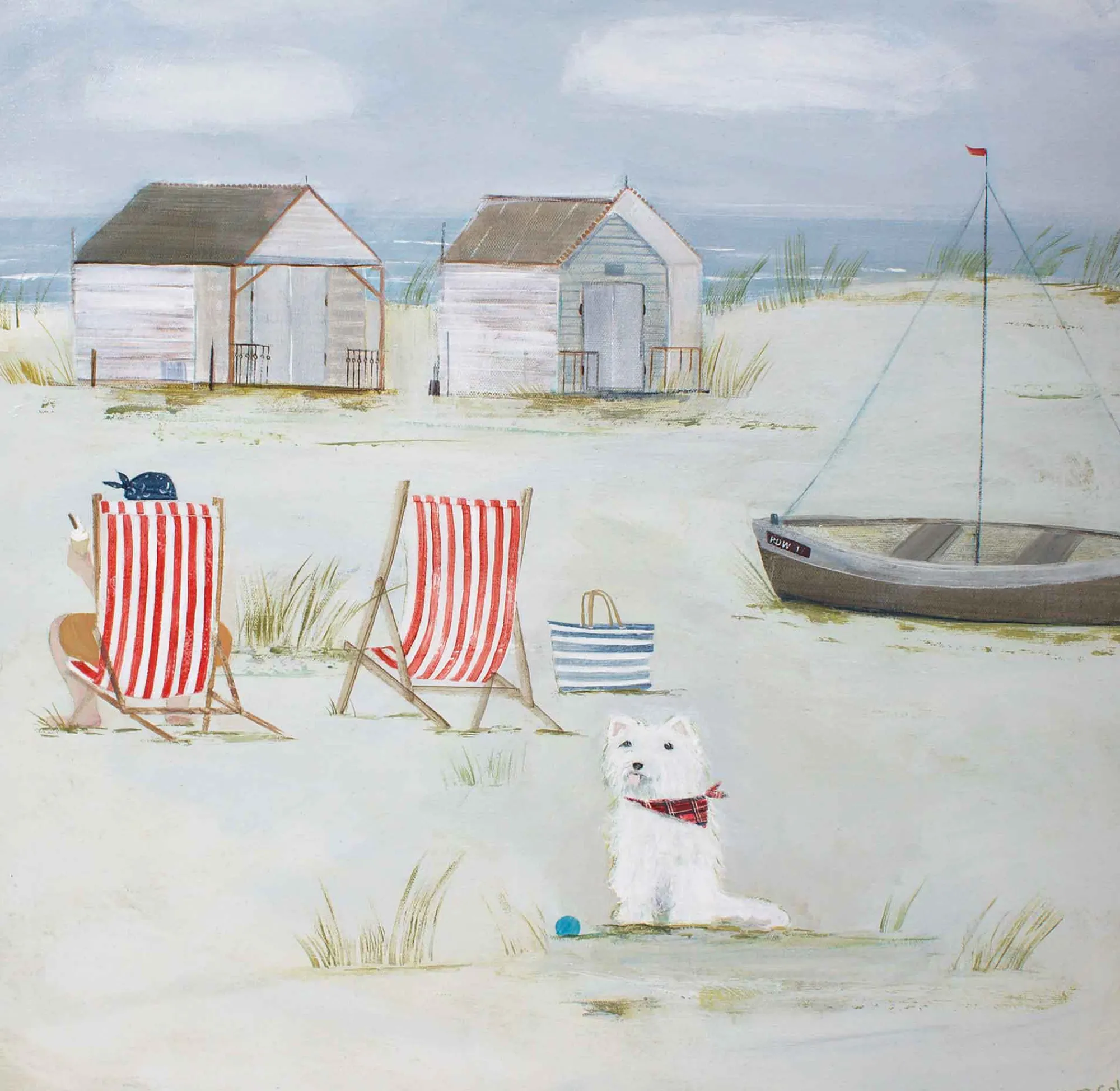 Unframed Prints*Whistlefish Westie On The Dunes Art Print