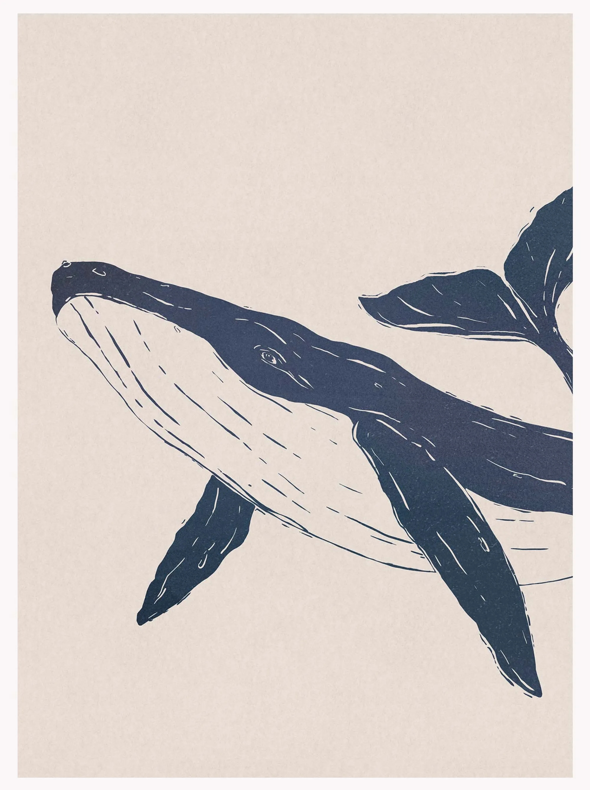 Animal|Framed Prints*Whistlefish Whale Large Framed Print