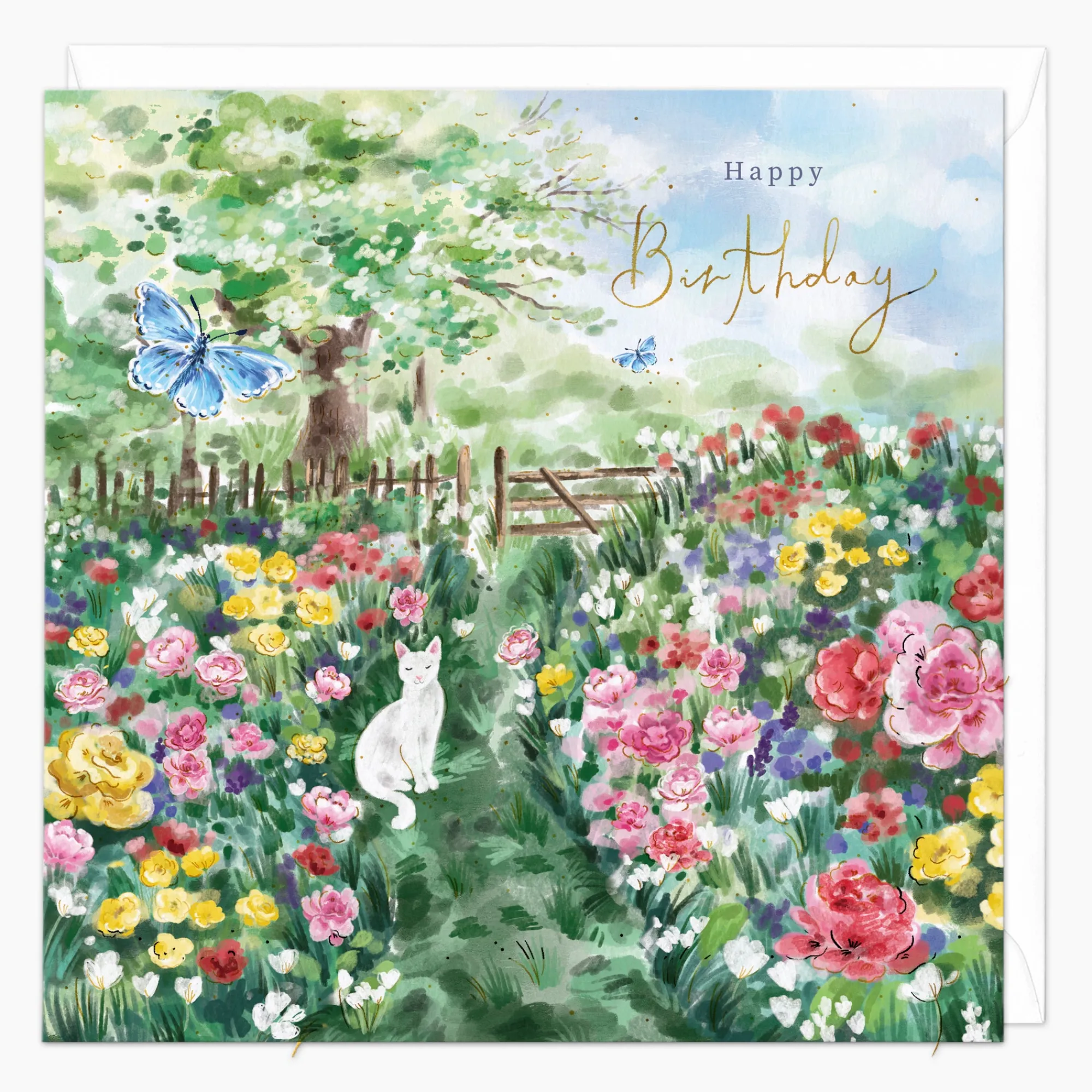 Birthday|For Her*Whistlefish Whiskers In The Wildflowers Birthday Card