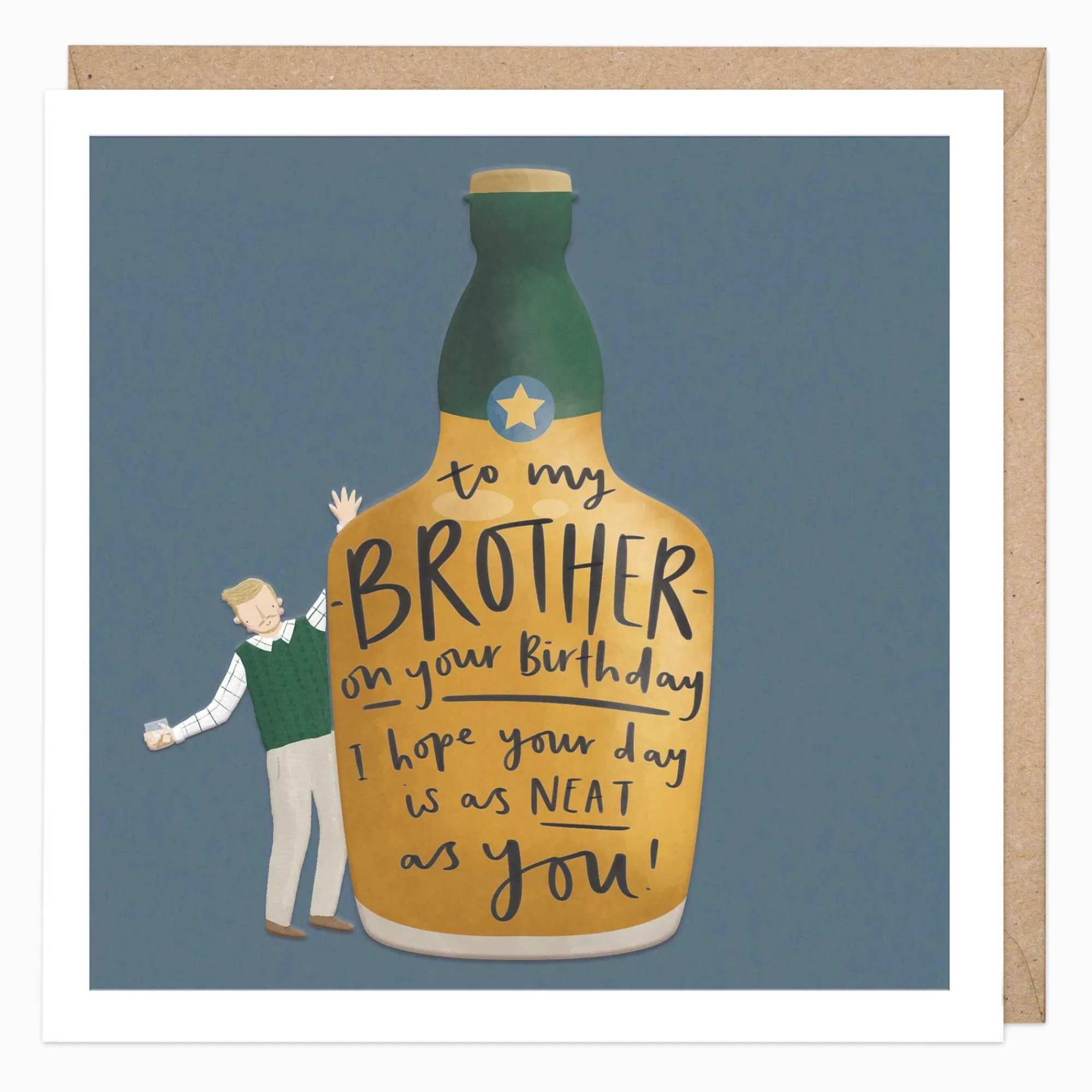 Birthday|For Relatives*Whistlefish Whiskey For Brother Birthday Card