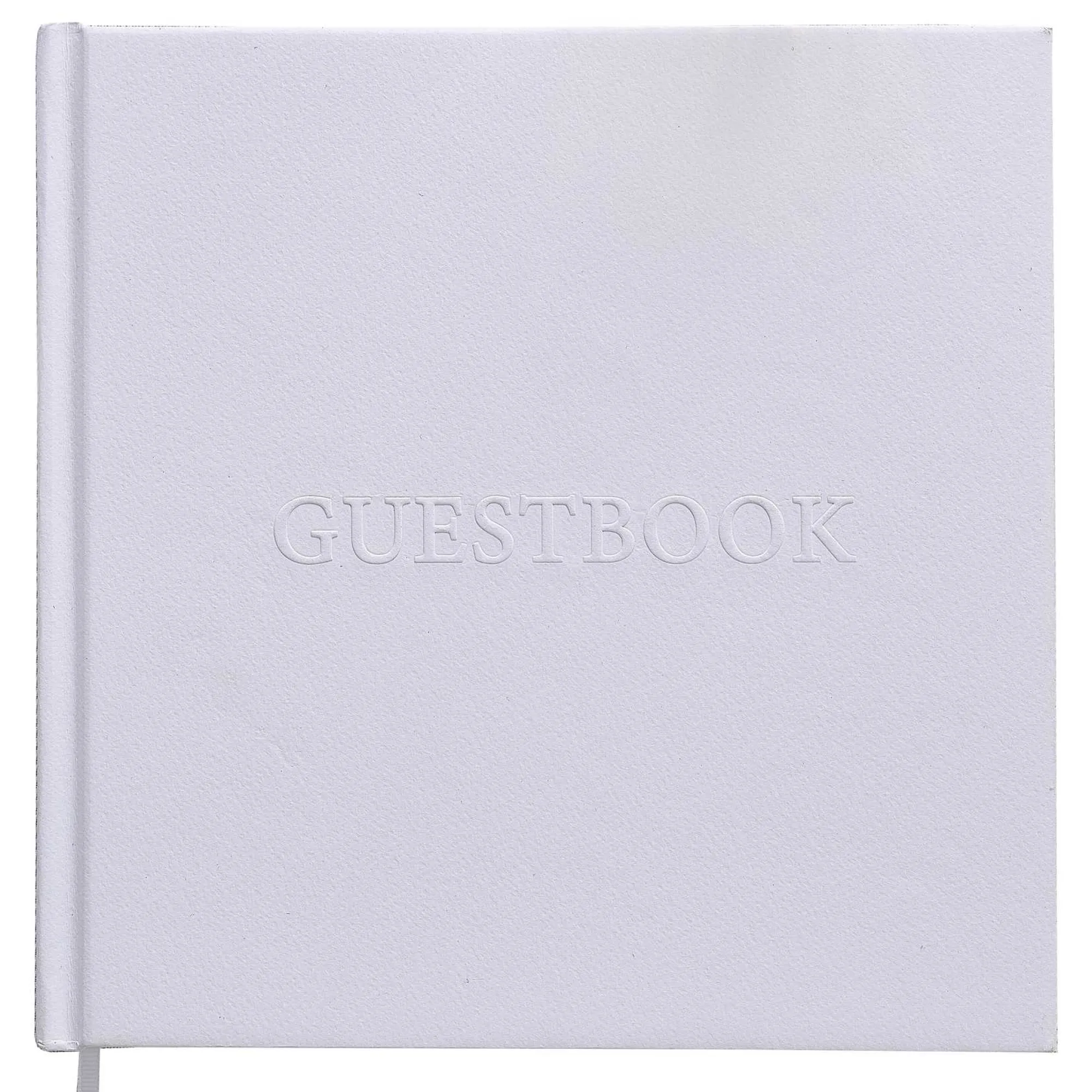 Wedding*Whistlefish White Embossed Wedding Guest Book