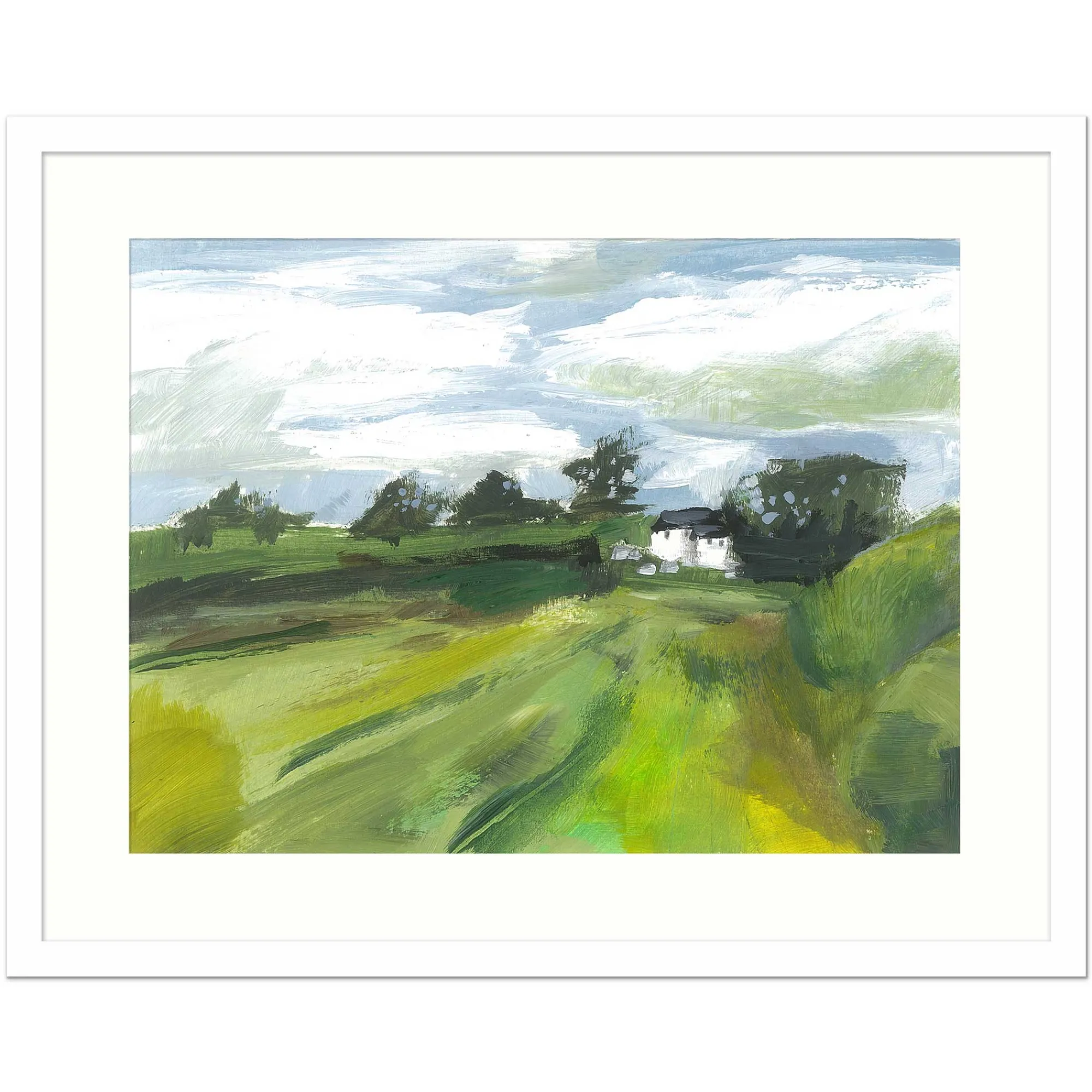 Framed Prints*Whistlefish White Farmhouse Medium Framed Print