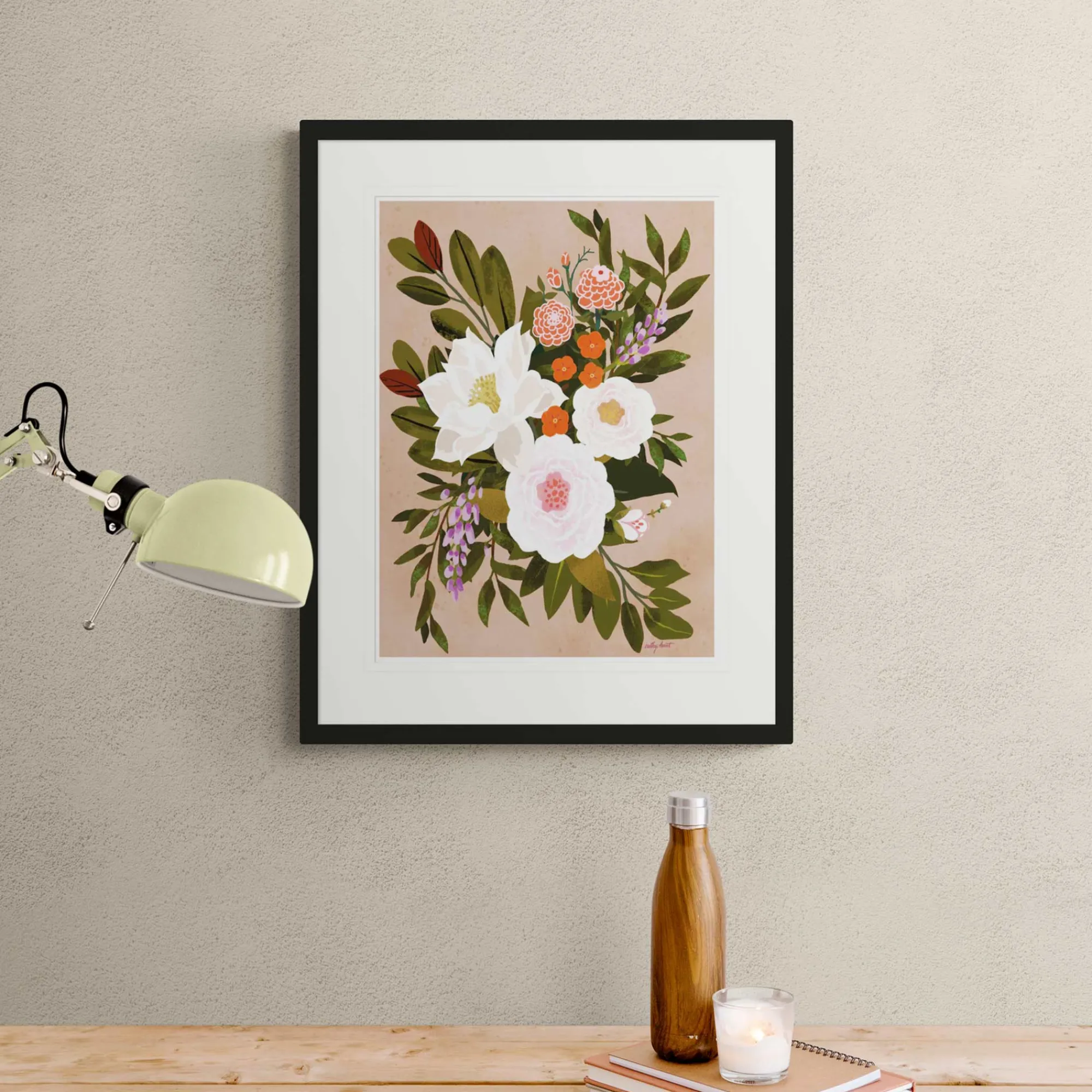 Floral & Flowers|Framed Prints*Whistlefish White Flowers Bouquet Med Framed Print