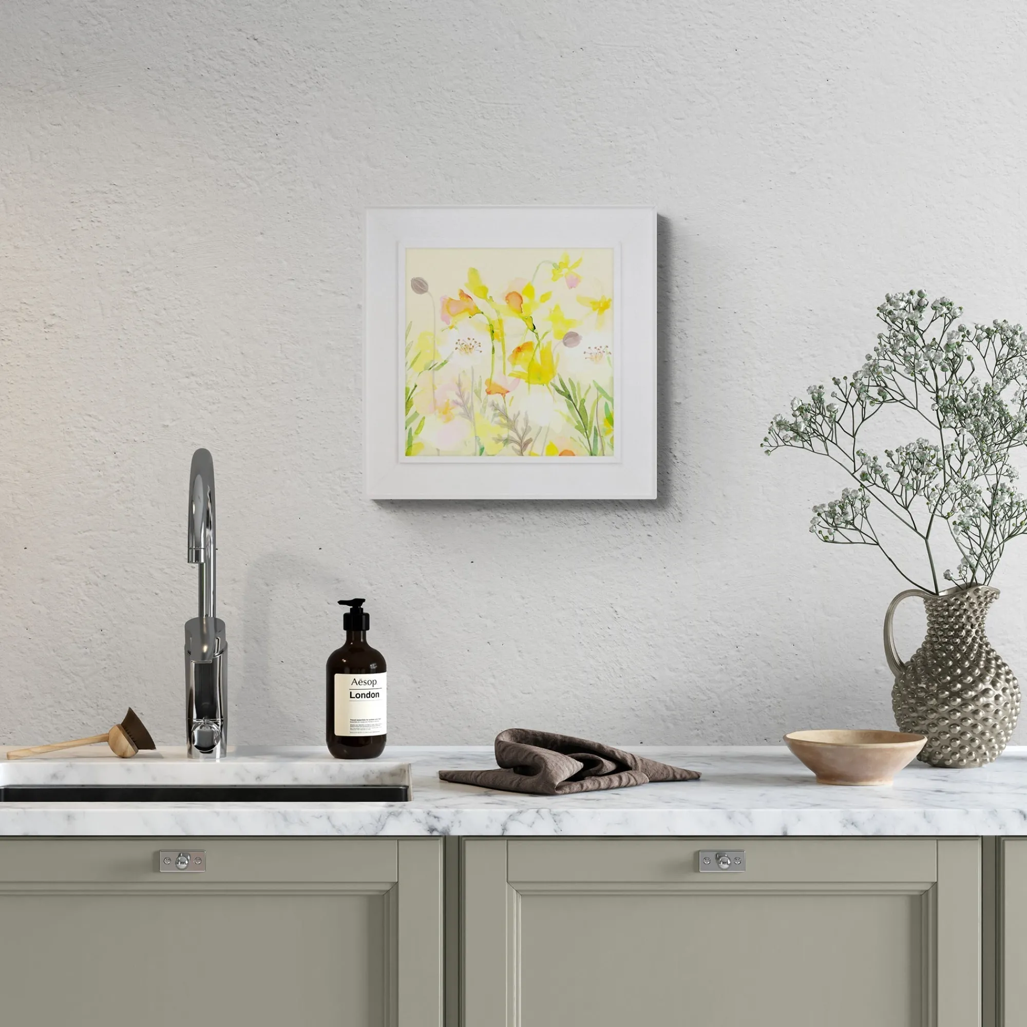 Floral & Flowers|Framed Canvas*Whistlefish White Poppy Framed Canvas