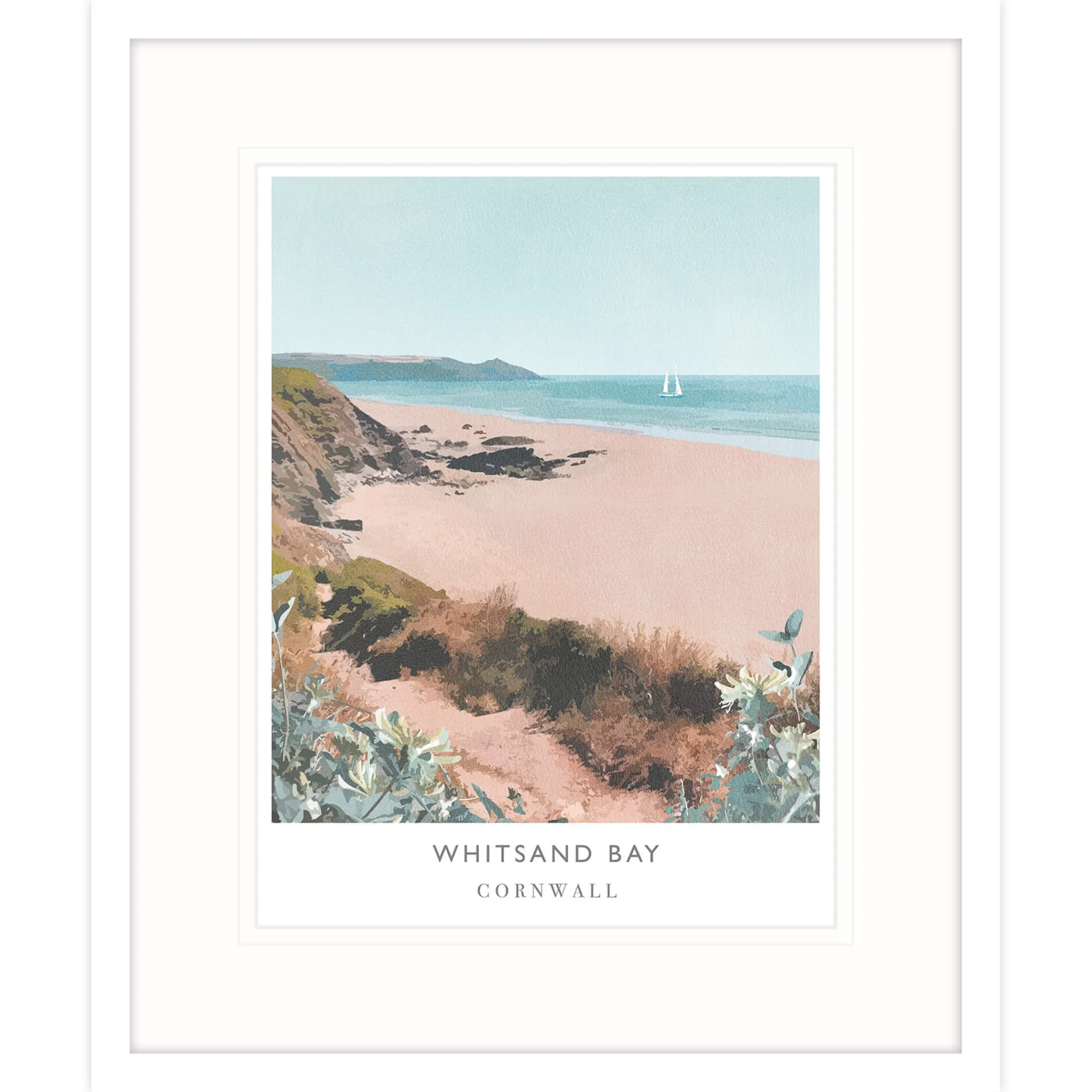 Devon|Travel*Whistlefish Whitsands Framed Print
