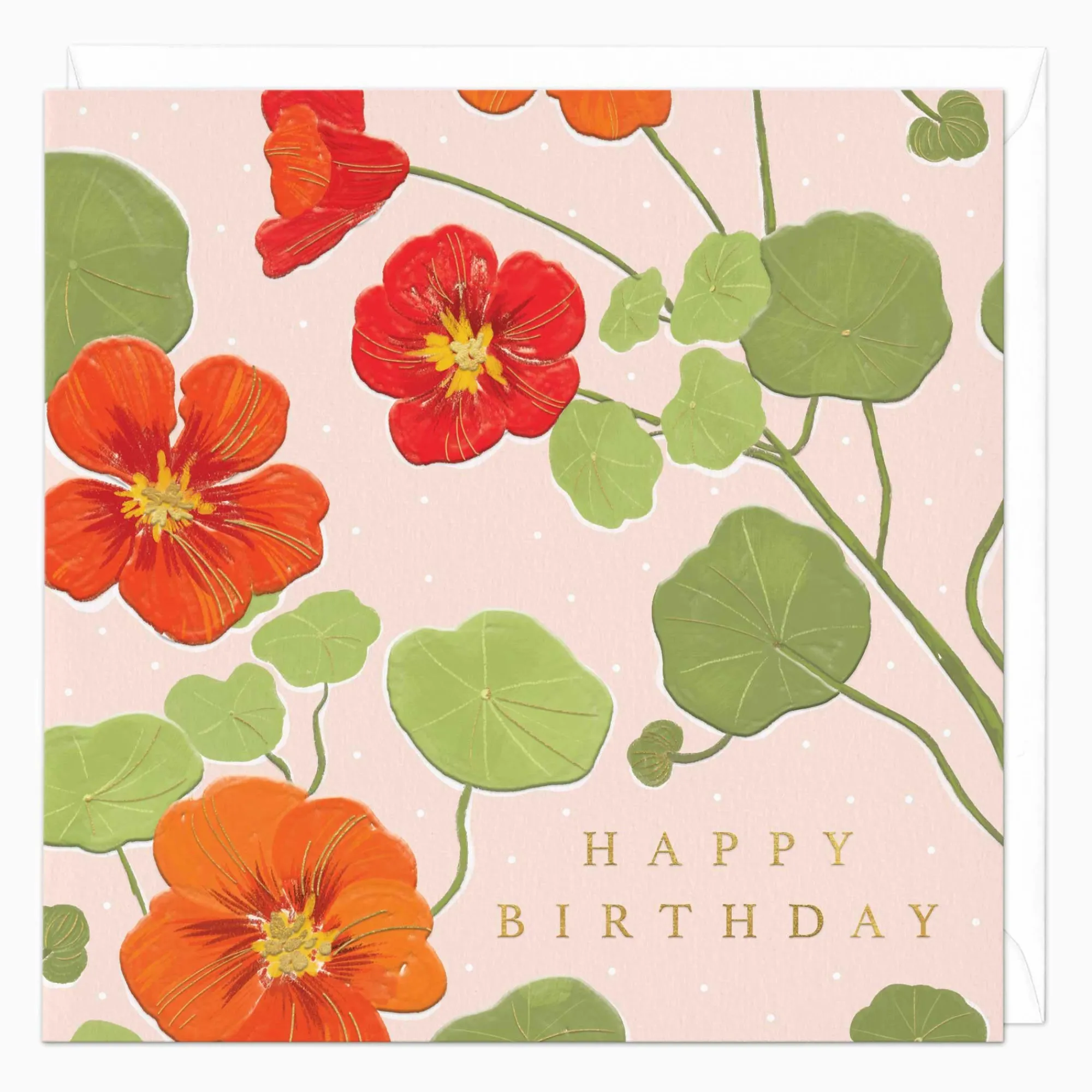 Birthday|For Her*Whistlefish Wild Nasturtium Birthday Card