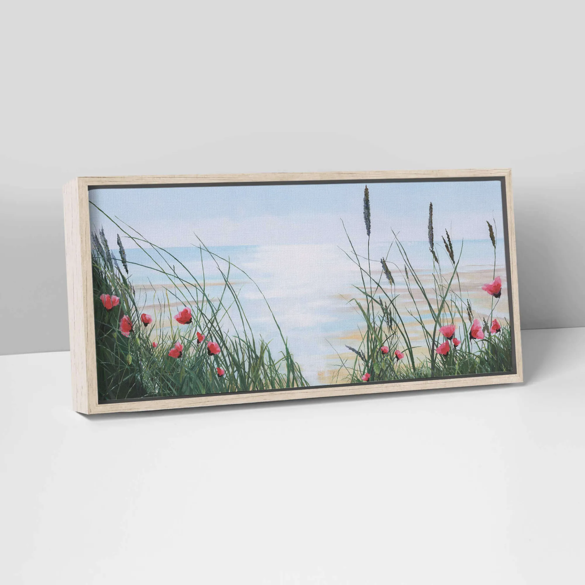 Coastal Scenes|Framed Canvas*Whistlefish Wild Poppies Large Framed Canvas