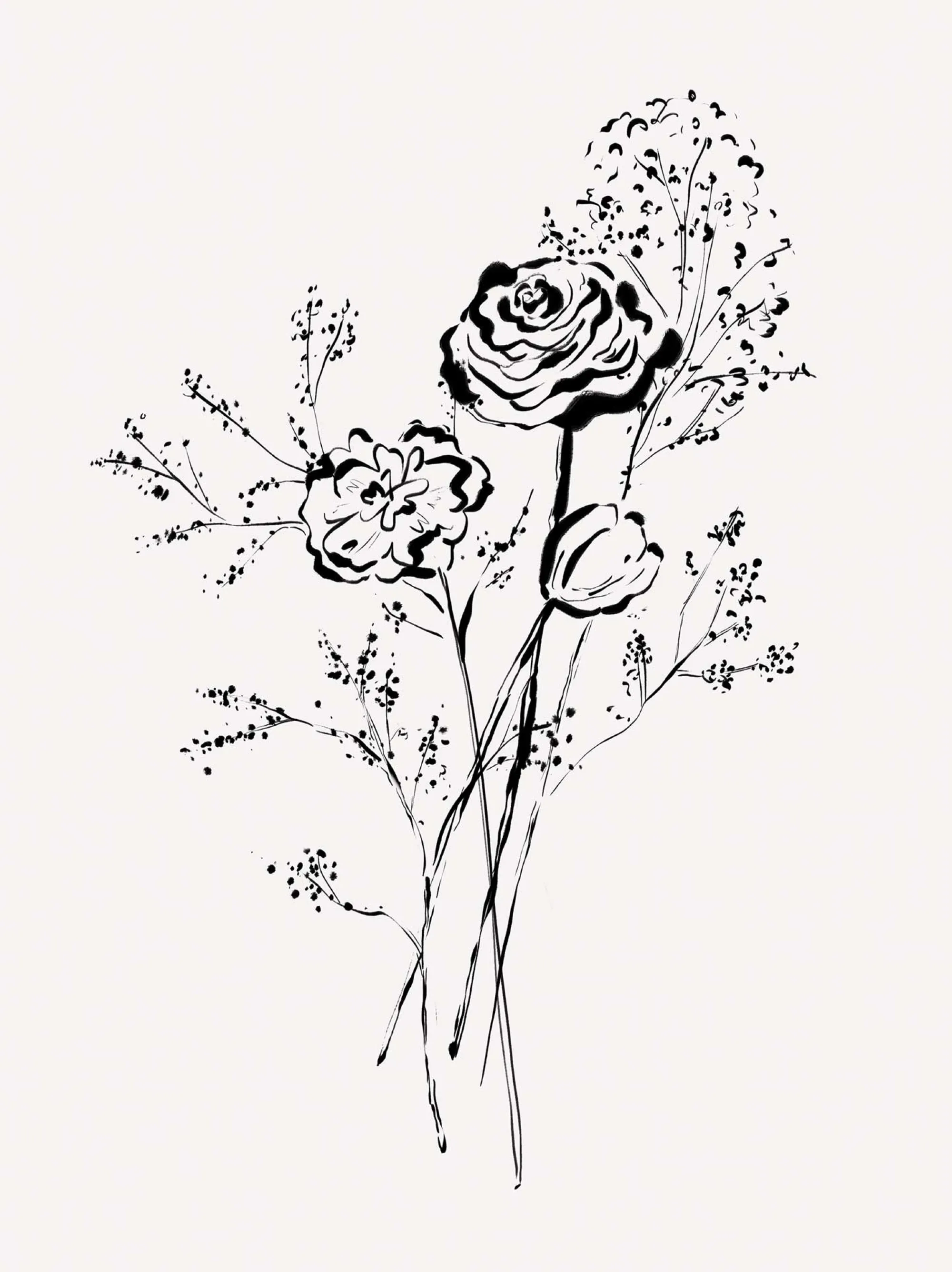 Unframed Prints*Whistlefish Wild Rose Stem Art Print