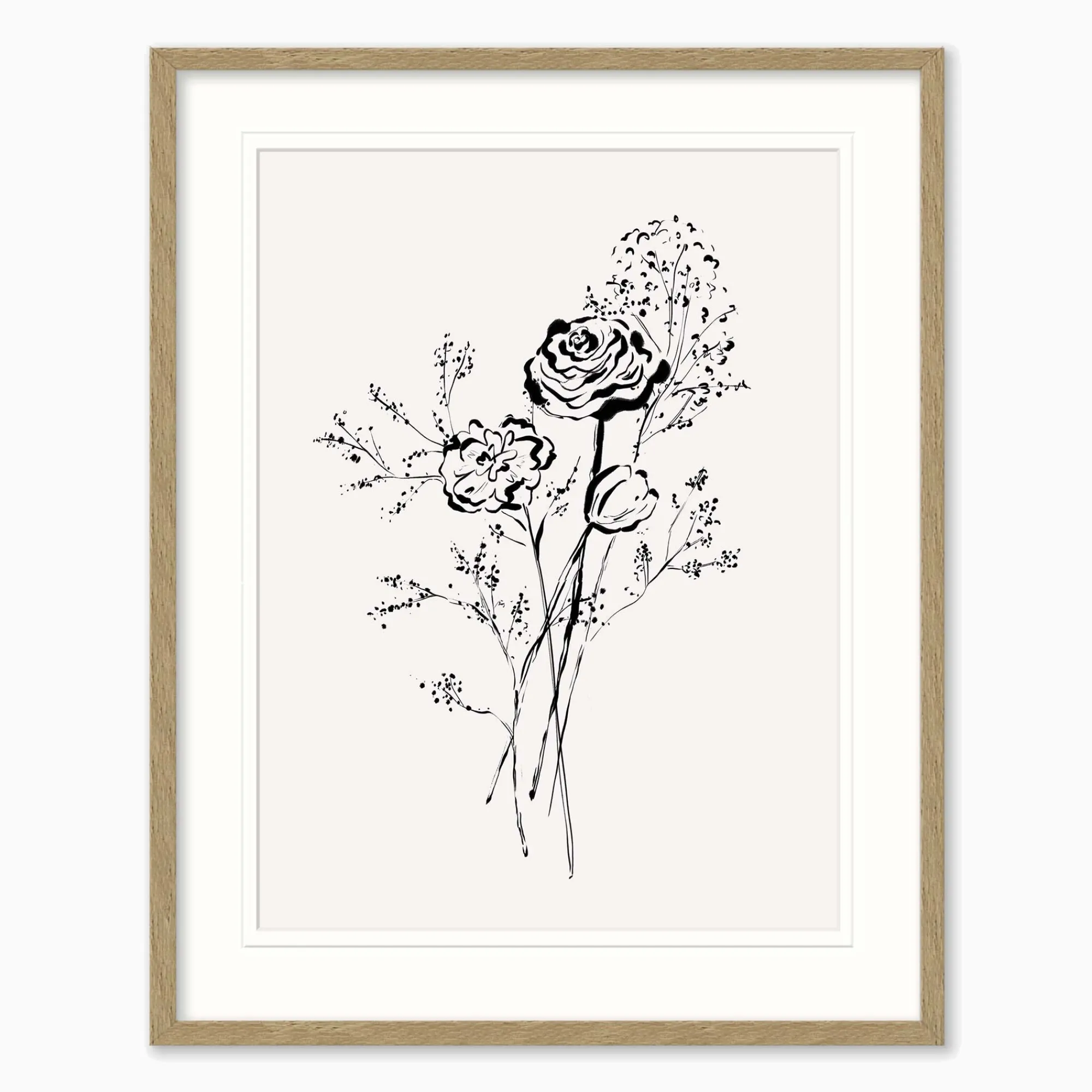 Floral & Flowers|Framed Prints*Whistlefish Wild Rose Stem Framed Print