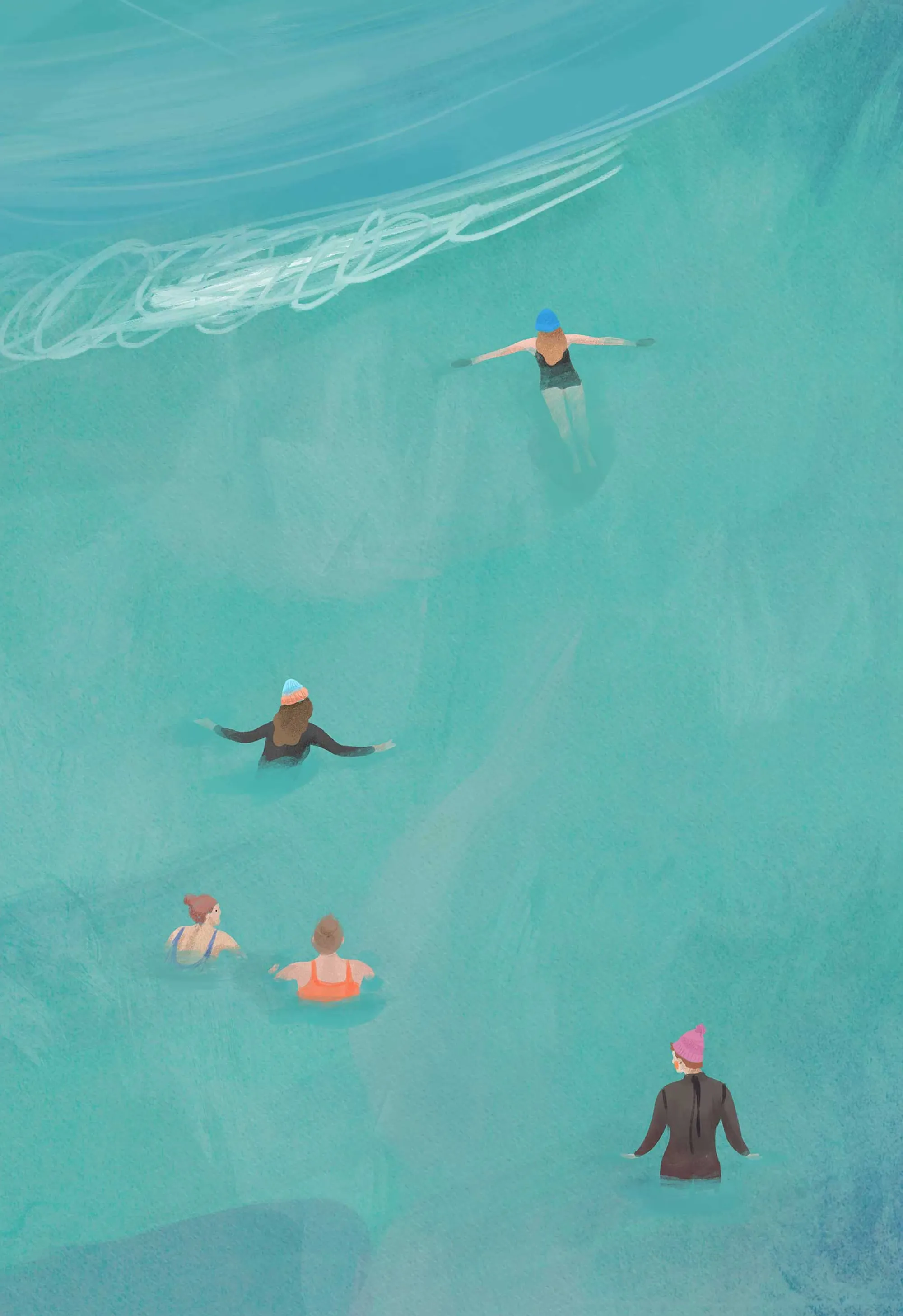 Unframed Prints*Whistlefish Wild Swimmers Large Art Print