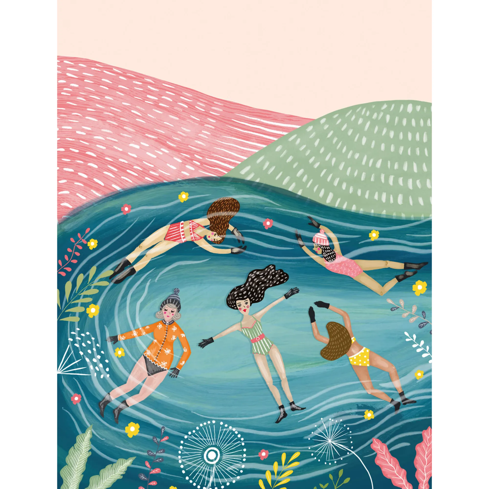 Unframed Prints*Whistlefish Wild Swimming Art Print