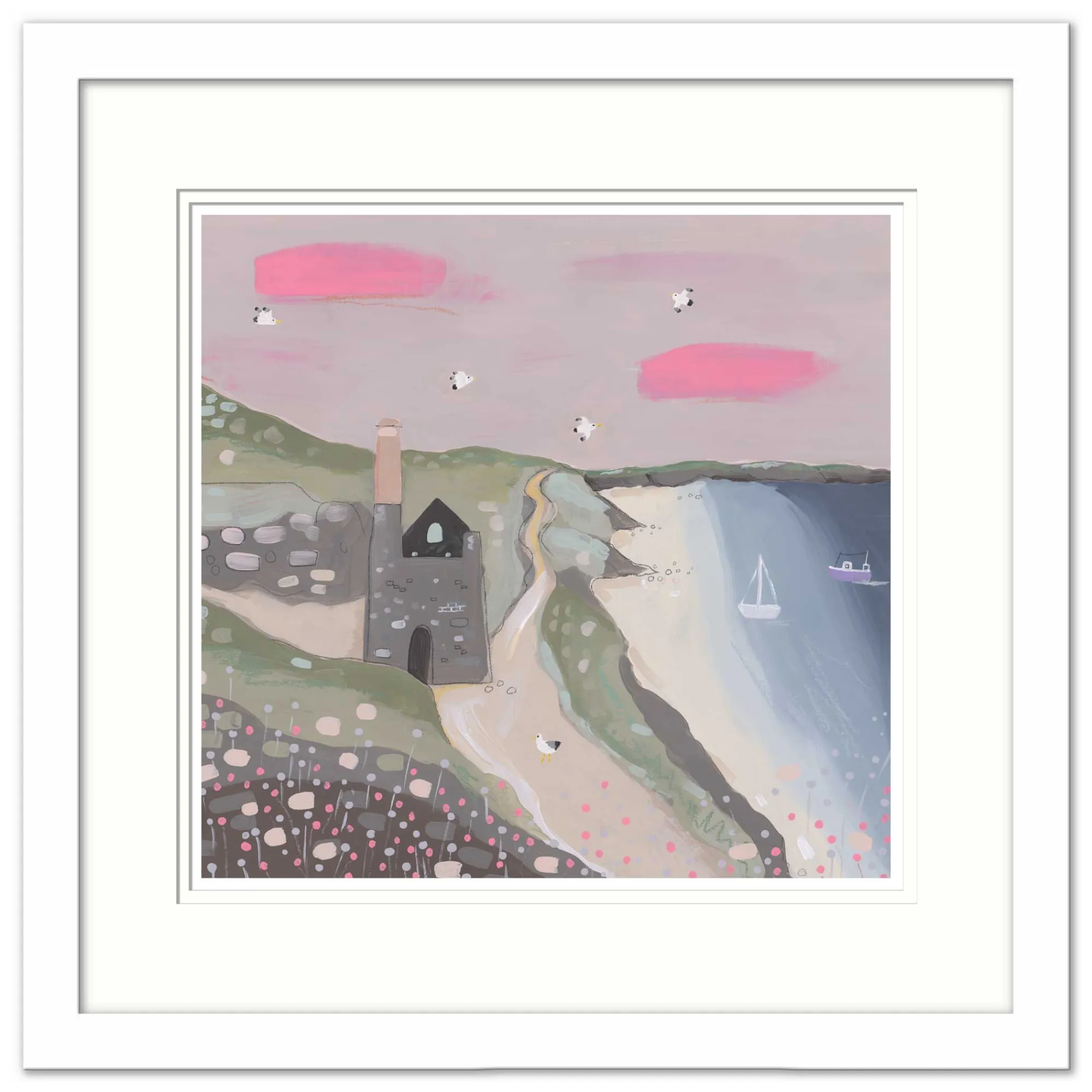 Coastal Scenes|Framed Prints*Whistlefish Wild Tin Mine Med Framed Print