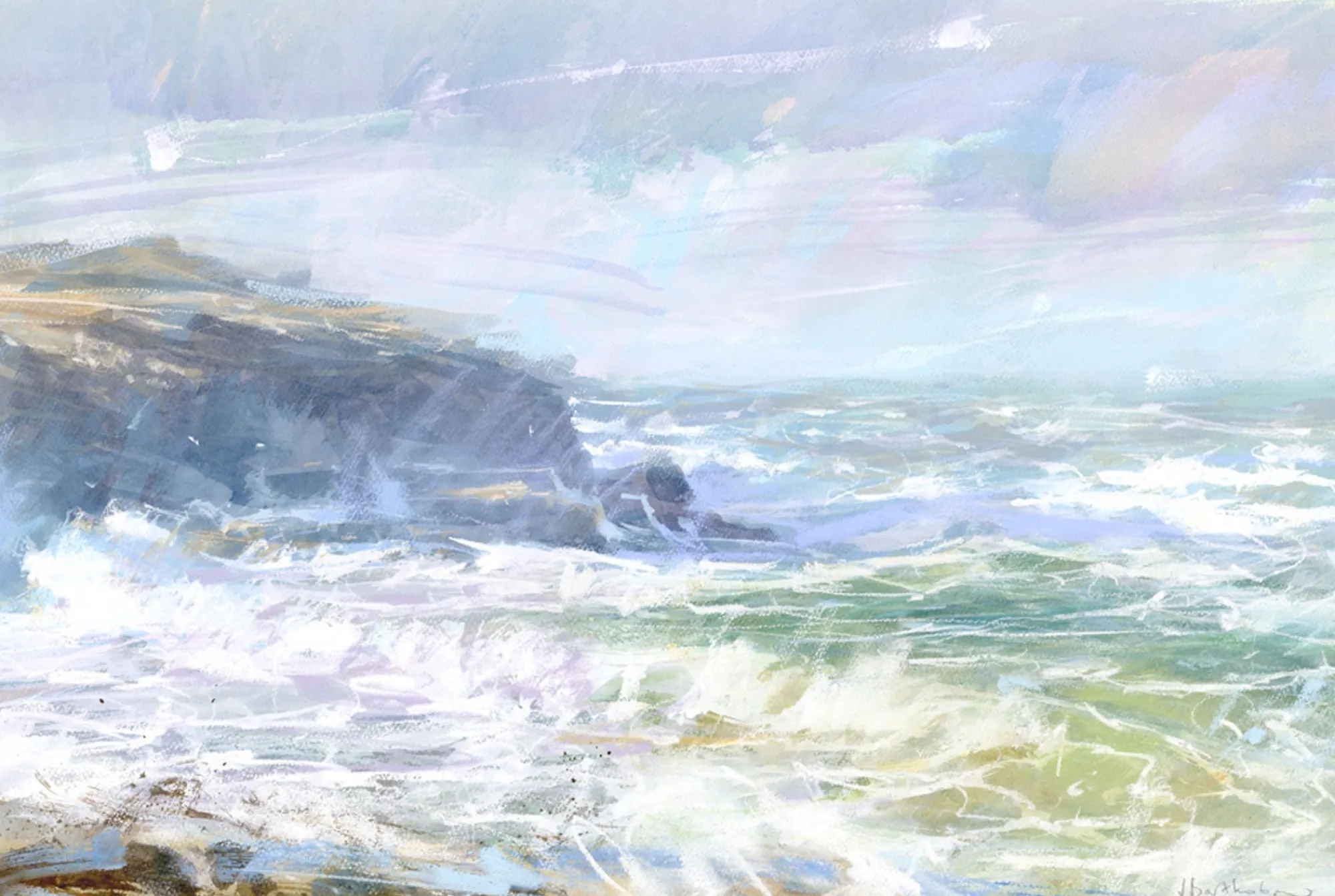 Unframed Prints*Whistlefish Winter Seas And Headland Art Print