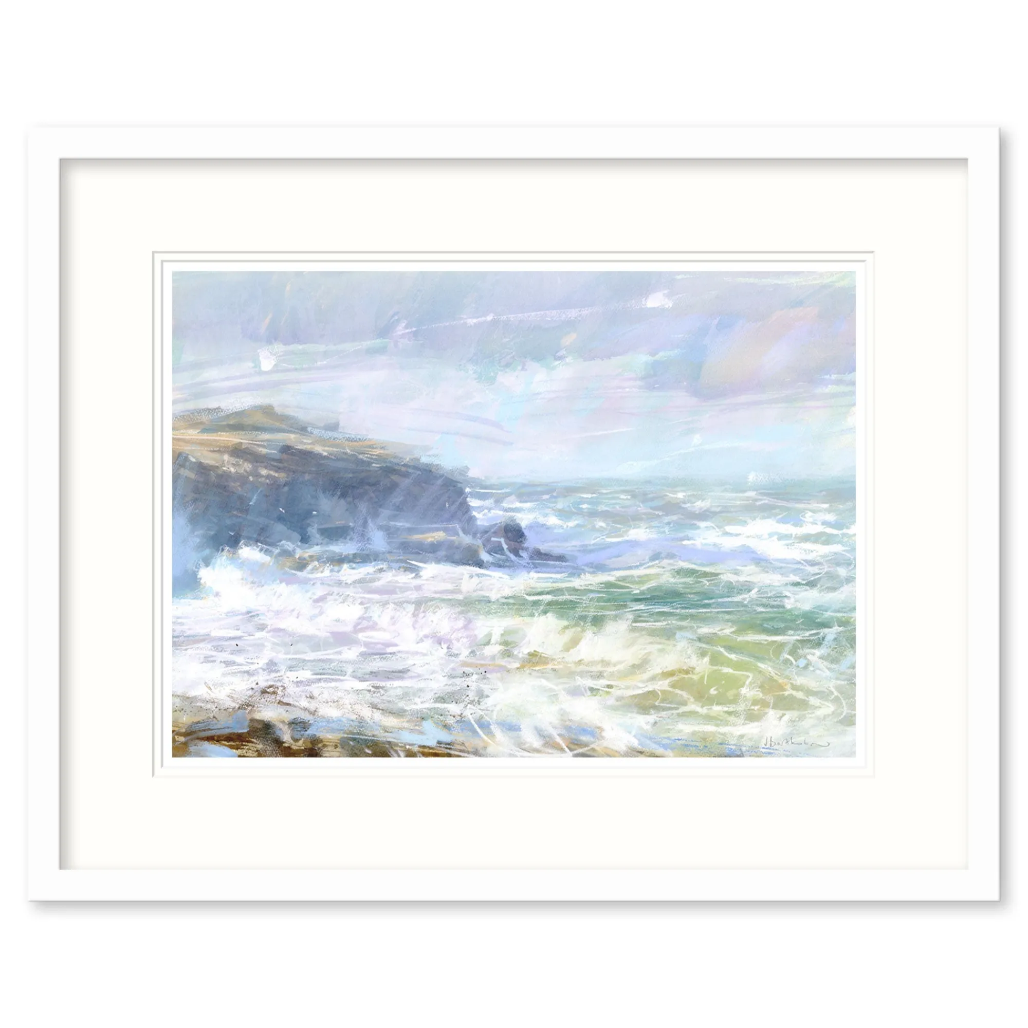 Coastal Scenes|Framed Prints*Whistlefish Winter Seas Headland Framed Print