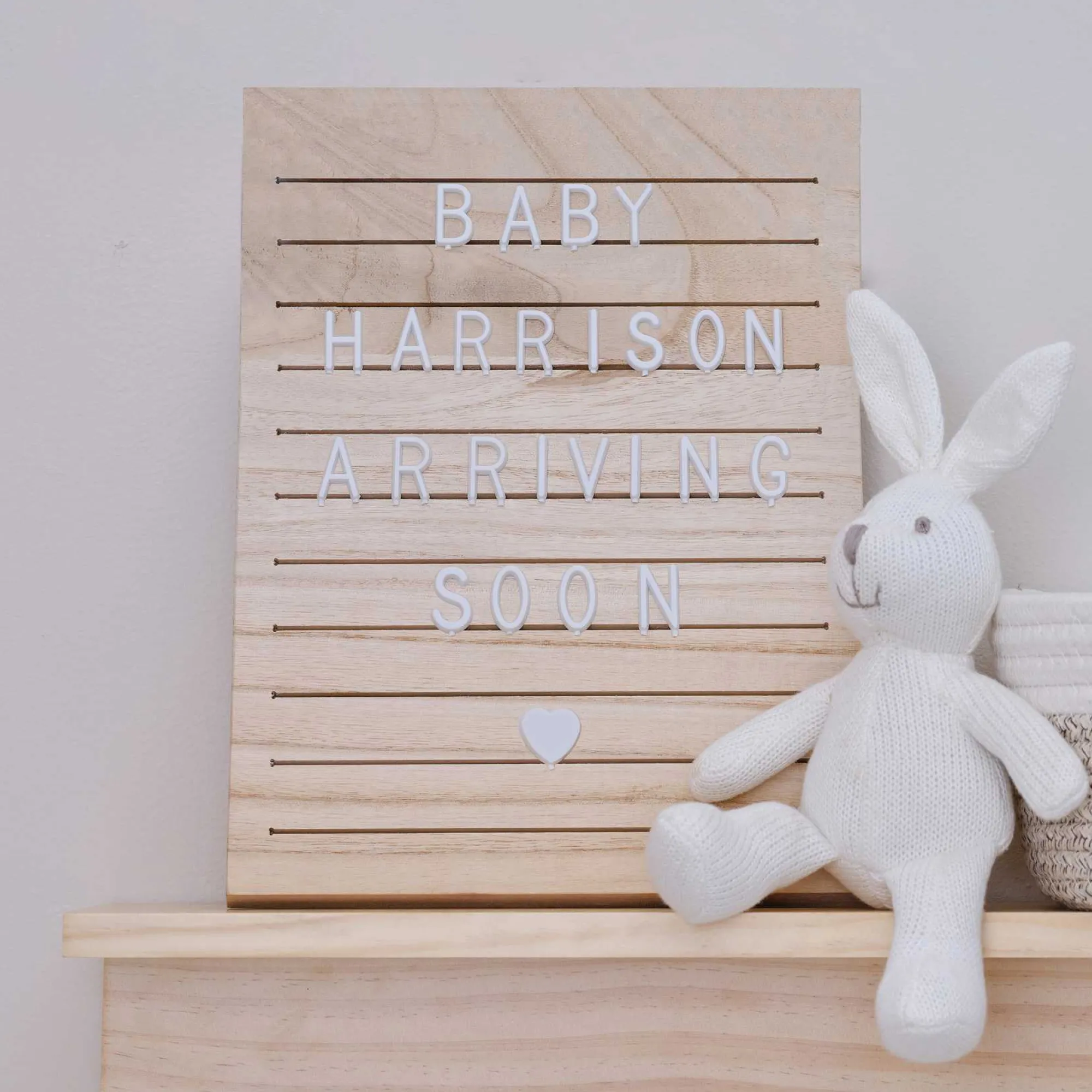 Decorations|Baby Shower*Whistlefish Wooden Arch Letter Board