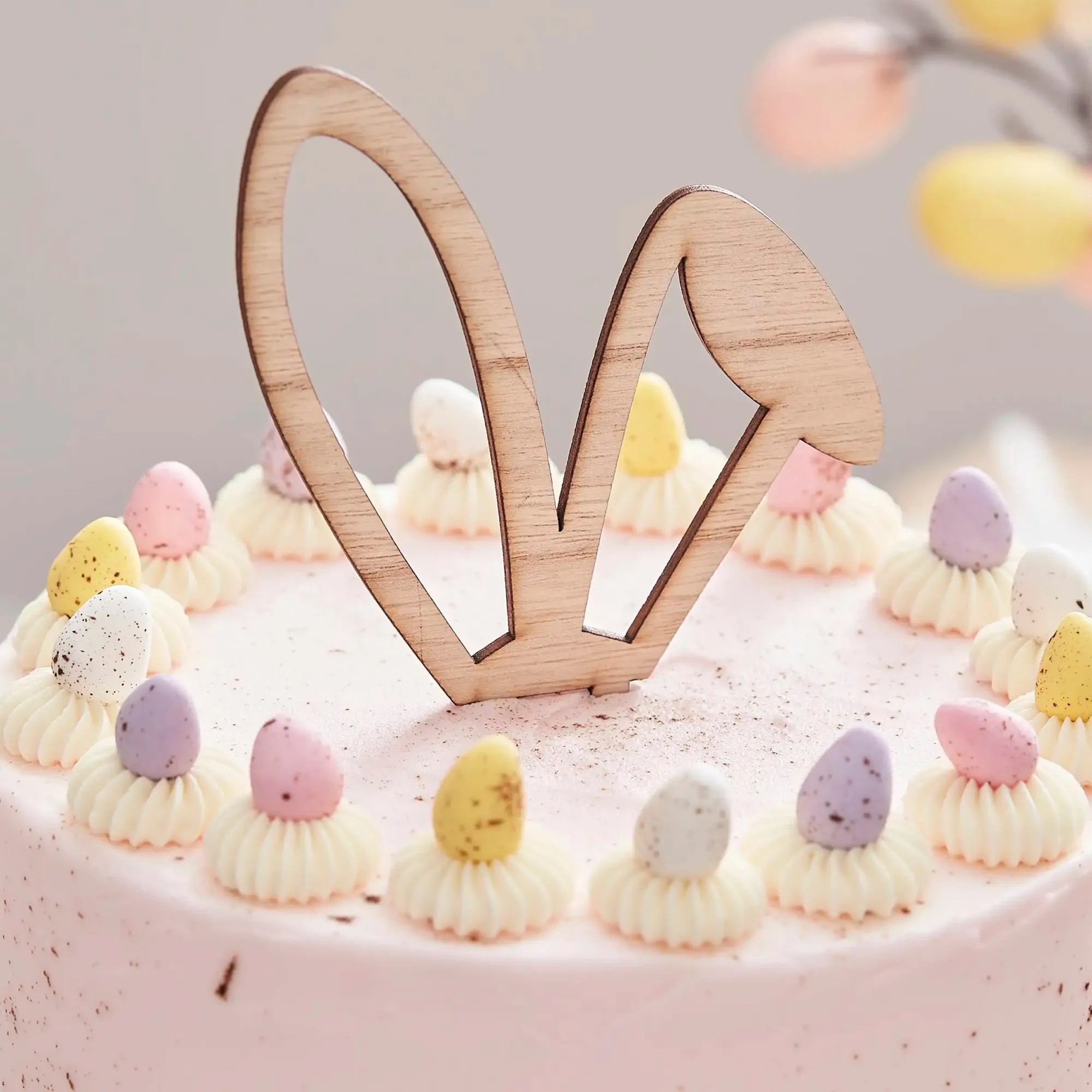 Cake Topper|Easter*Whistlefish Wooden Bunny Ears Easter Cake Topper