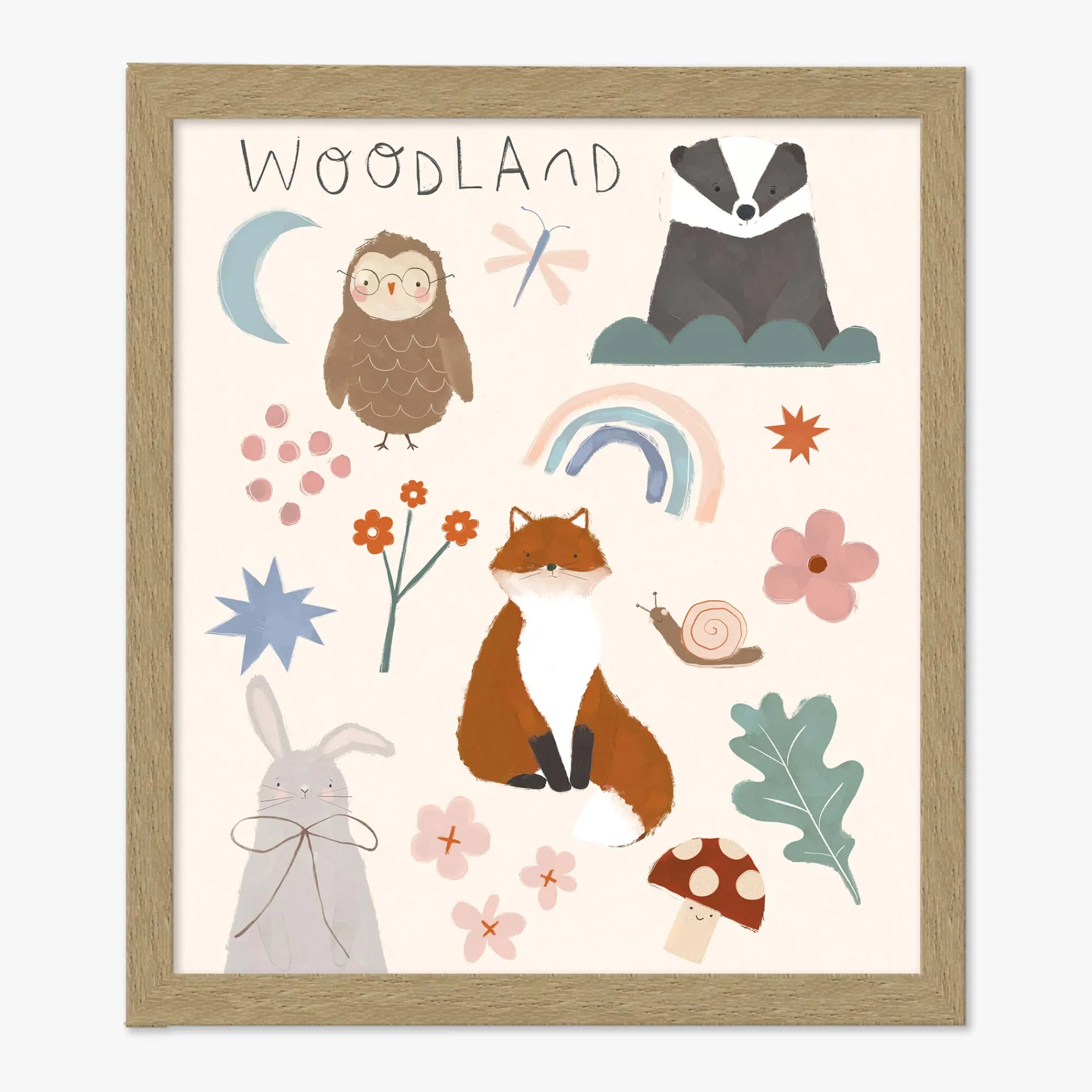 Wild Wonders|Floral & Flowers*Whistlefish Woodland Friends Small Framed Print