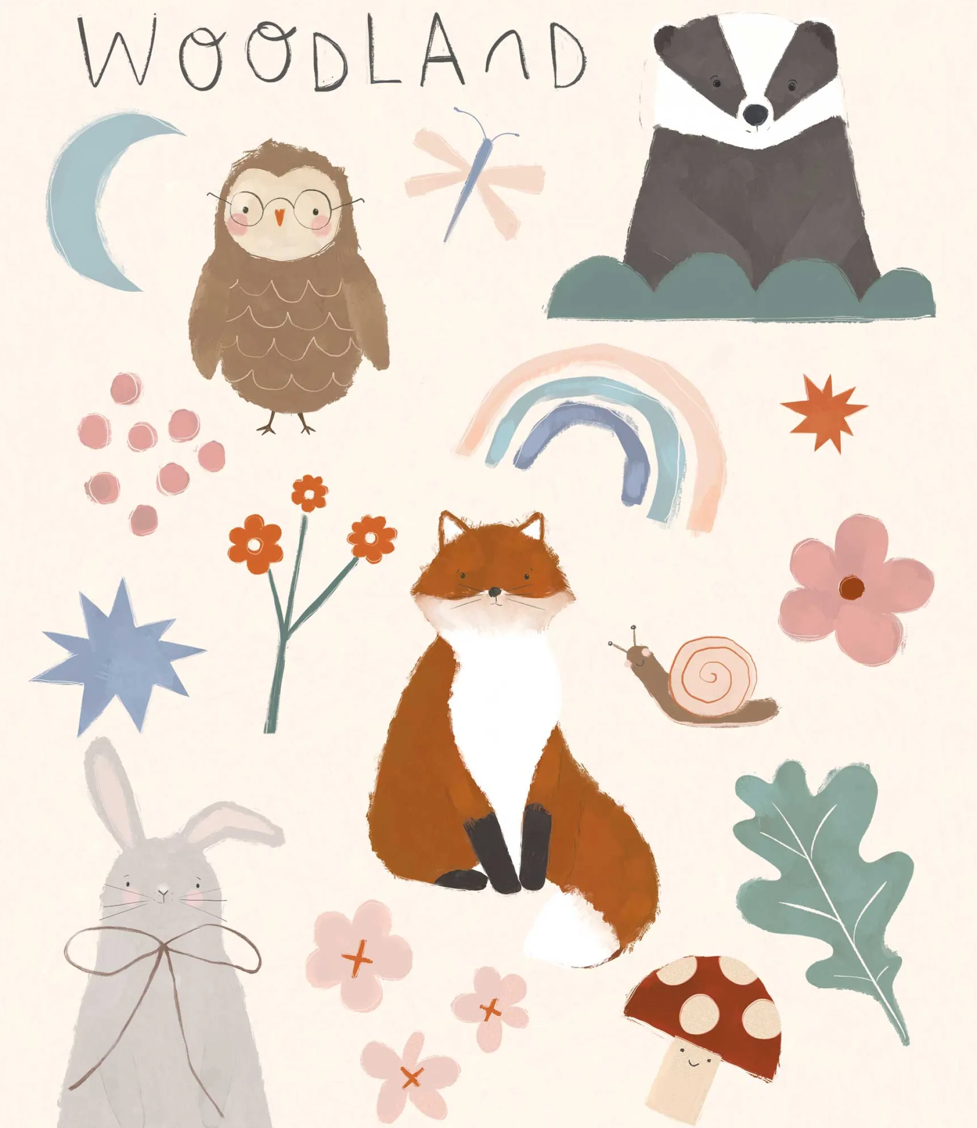 Wild Wonders|Floral & Flowers*Whistlefish Woodland Friends Small Framed Print