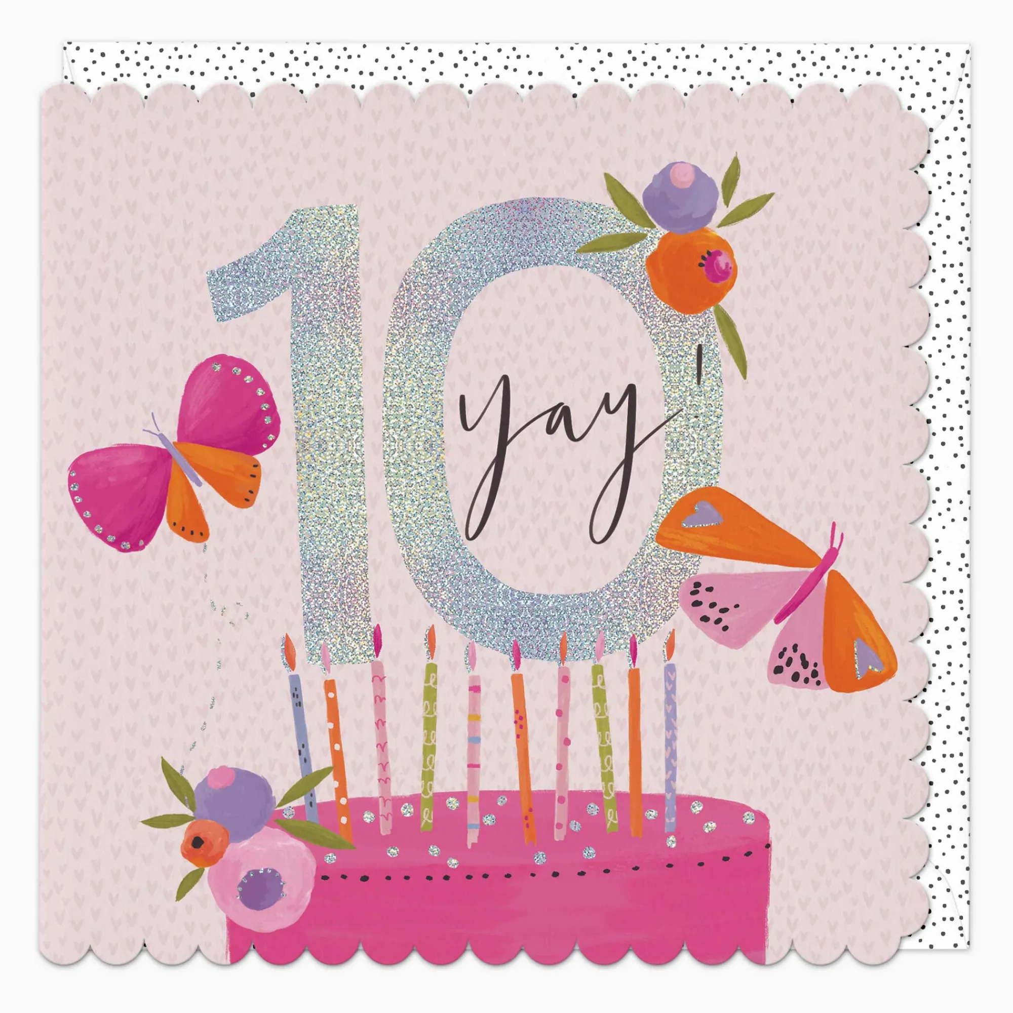 Birthday|By Age*Whistlefish Yay! 10th Butterfly Birthday Card