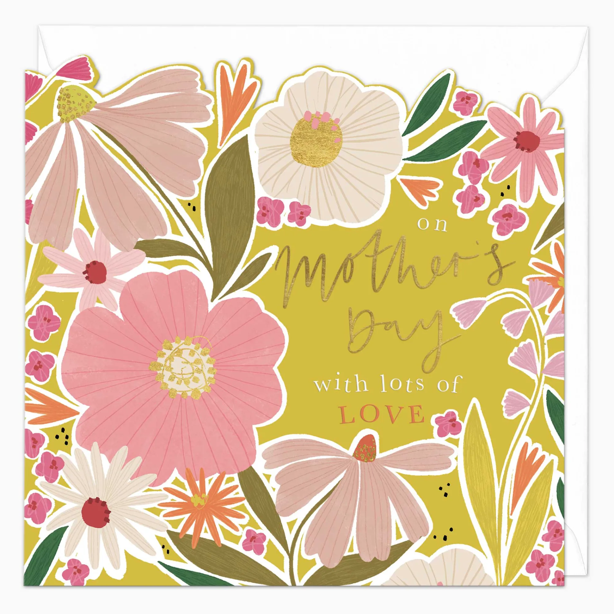 Mother's Day*Whistlefish Yellow & Pink Florals Mother's Day Card