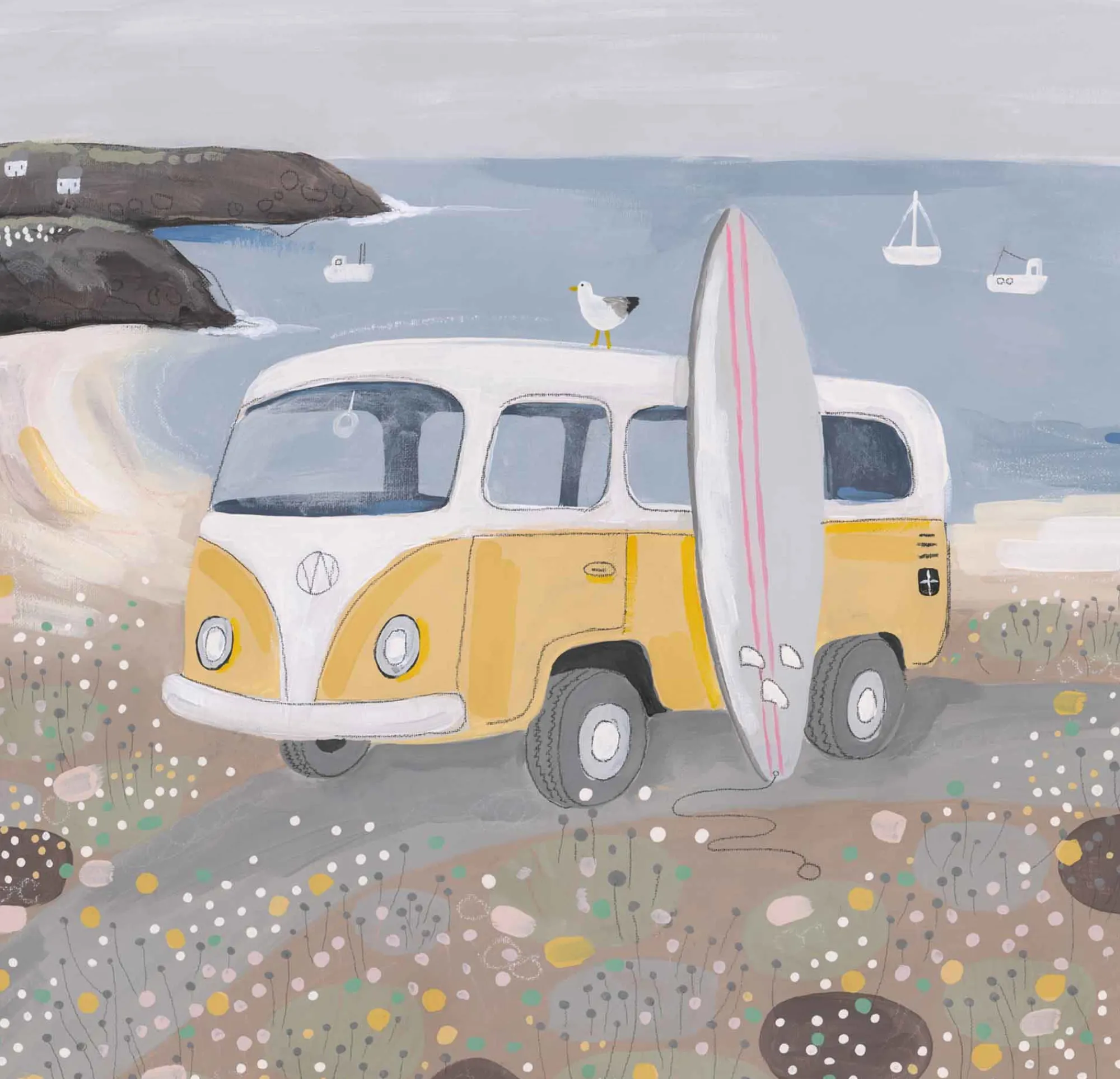 Unframed Prints*Whistlefish Yellow Camper Med Art Print