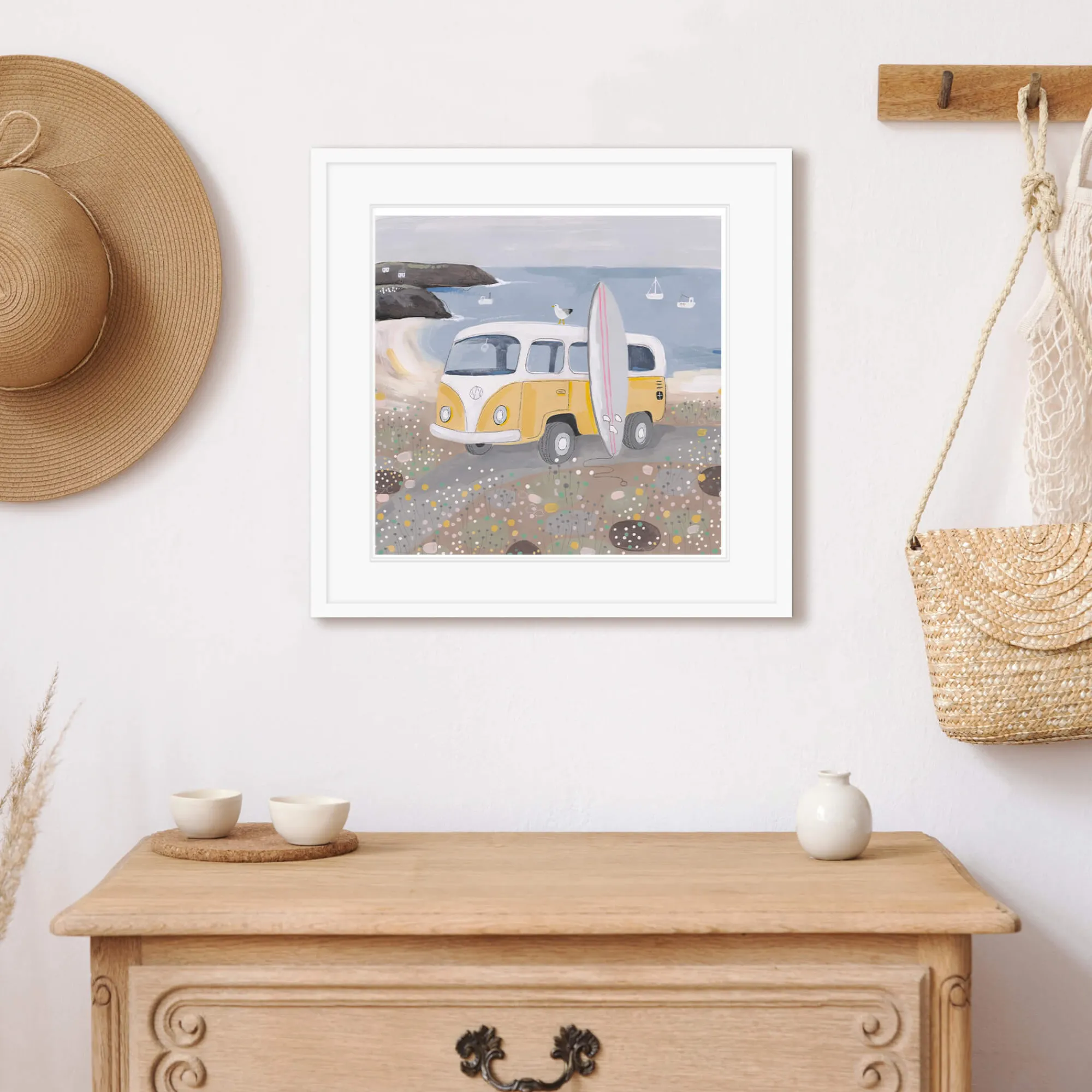 Unframed Prints*Whistlefish Yellow Camper Med Art Print